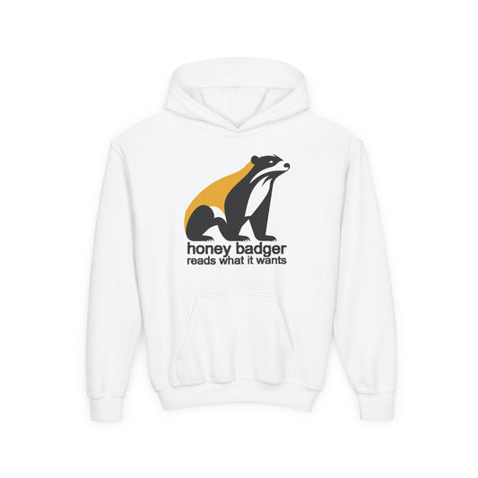 Teen/Adult Unisex Hoodie – Honey Badger Reads What It Wants