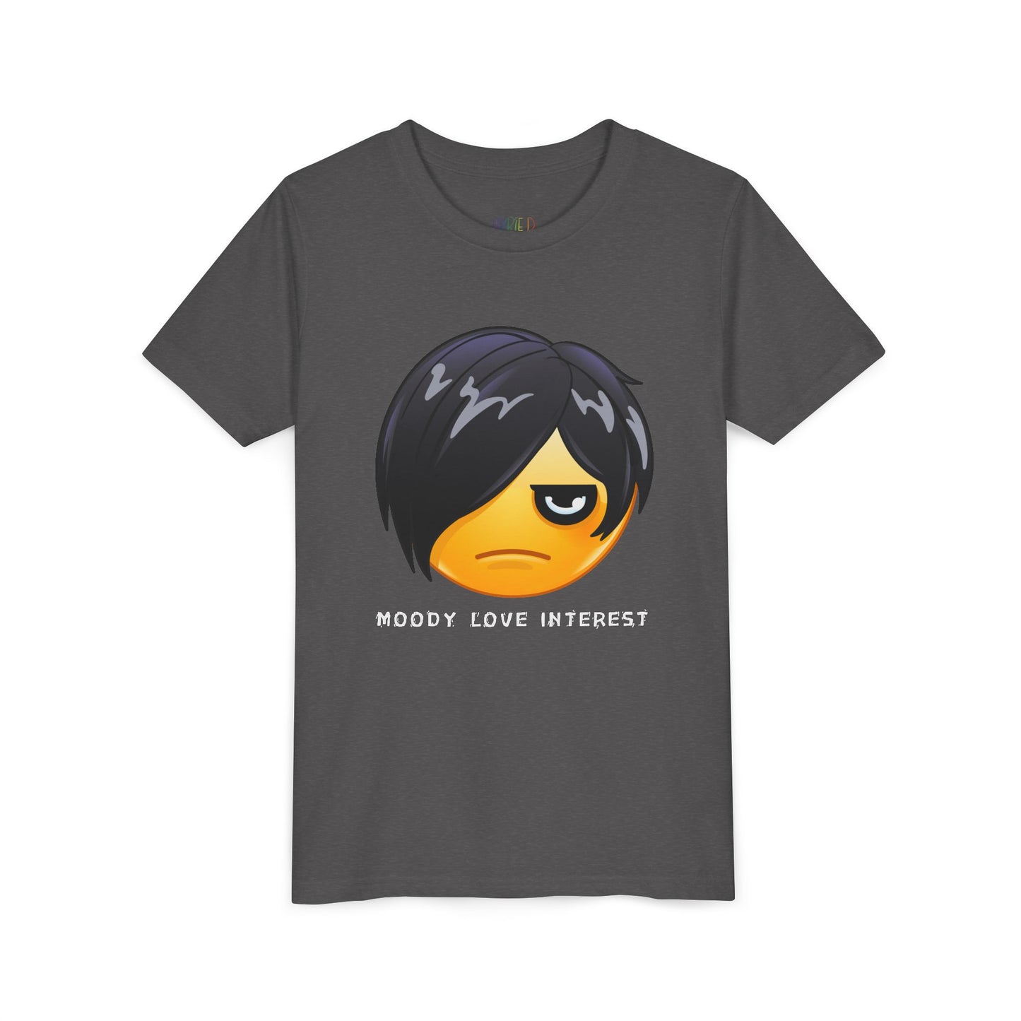 Youth Moody Love Interest T-Shirt – Dramatic Vibes for Young Rom-Com Fans