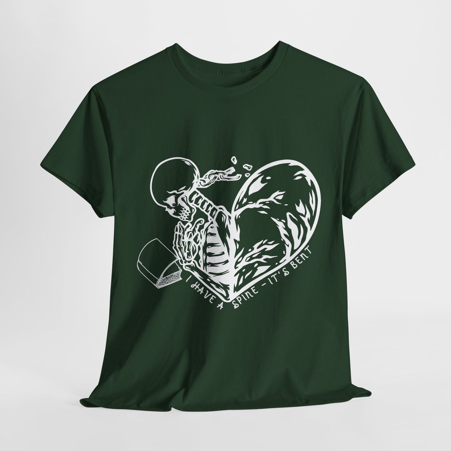 Teen/Adult Unisex Skeleton Heart T-Shirt – “I Have a Bone to Pick” Gothic Graphic Tee