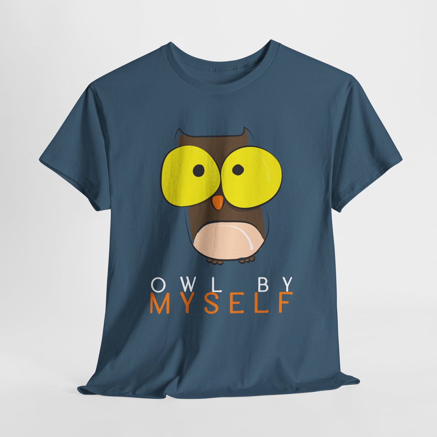 Teen/Adult Unisex Owl By Myself Tee – For the Proudly Introverted or Just Plain Punny