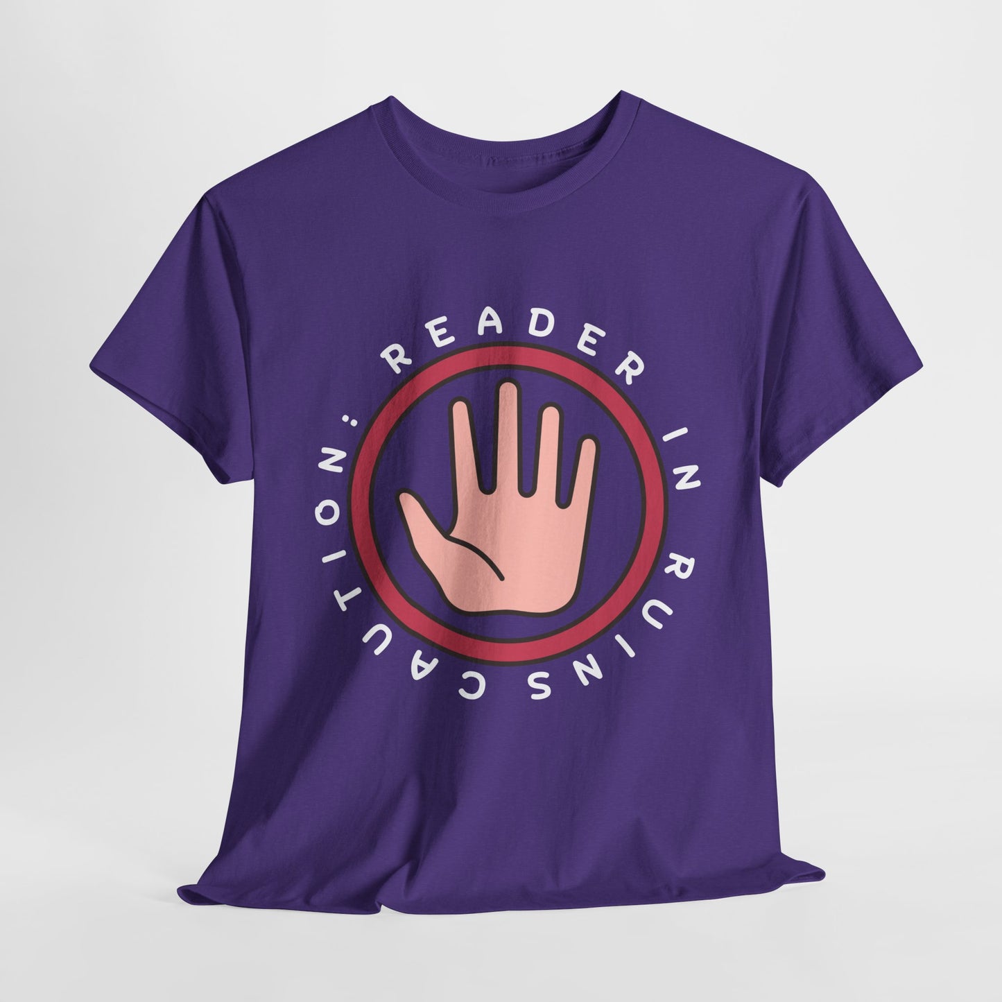 Teen/Adult Unisex Tee – Caution: Reader in Ruins