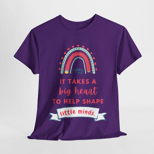 Teen/Adult Unisex Big Heart, Little Minds Tee – Thoughtful Gift for Teachers & Caregivers