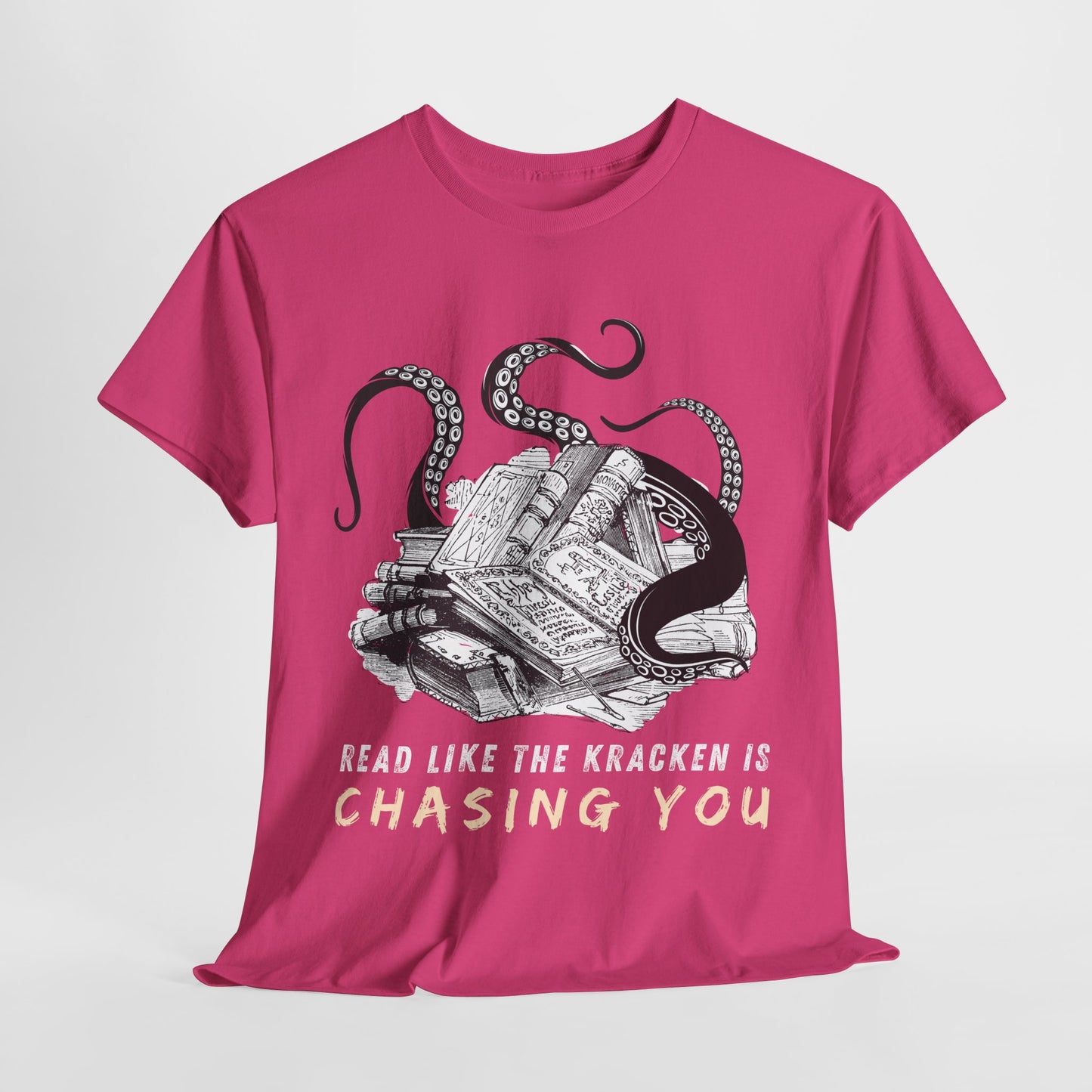 Teen/Adult Unisex “Read Like the Kraken Is Chasing You” Tee – Deep Sea Deadline Energy