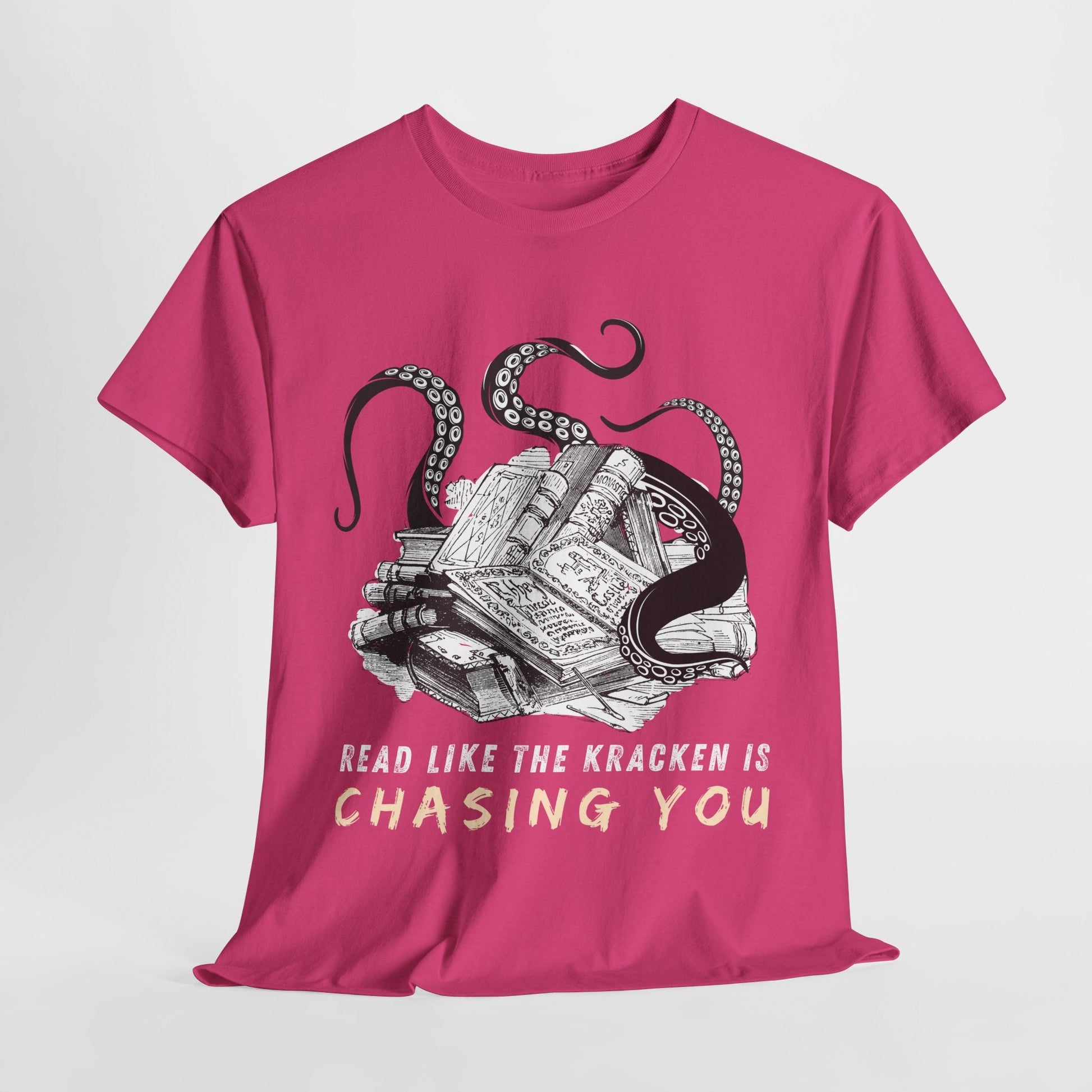 Teen/Adult Unisex â€œRead Like the Kraken Is Chasing Youâ€ Tee â€“ Deep Sea Deadline Energy Printify