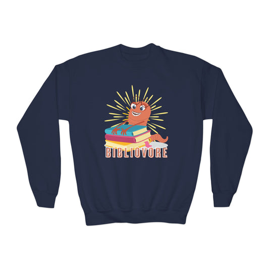Youth Bibliovore Sweatshirt – Hungry for a Good Book!