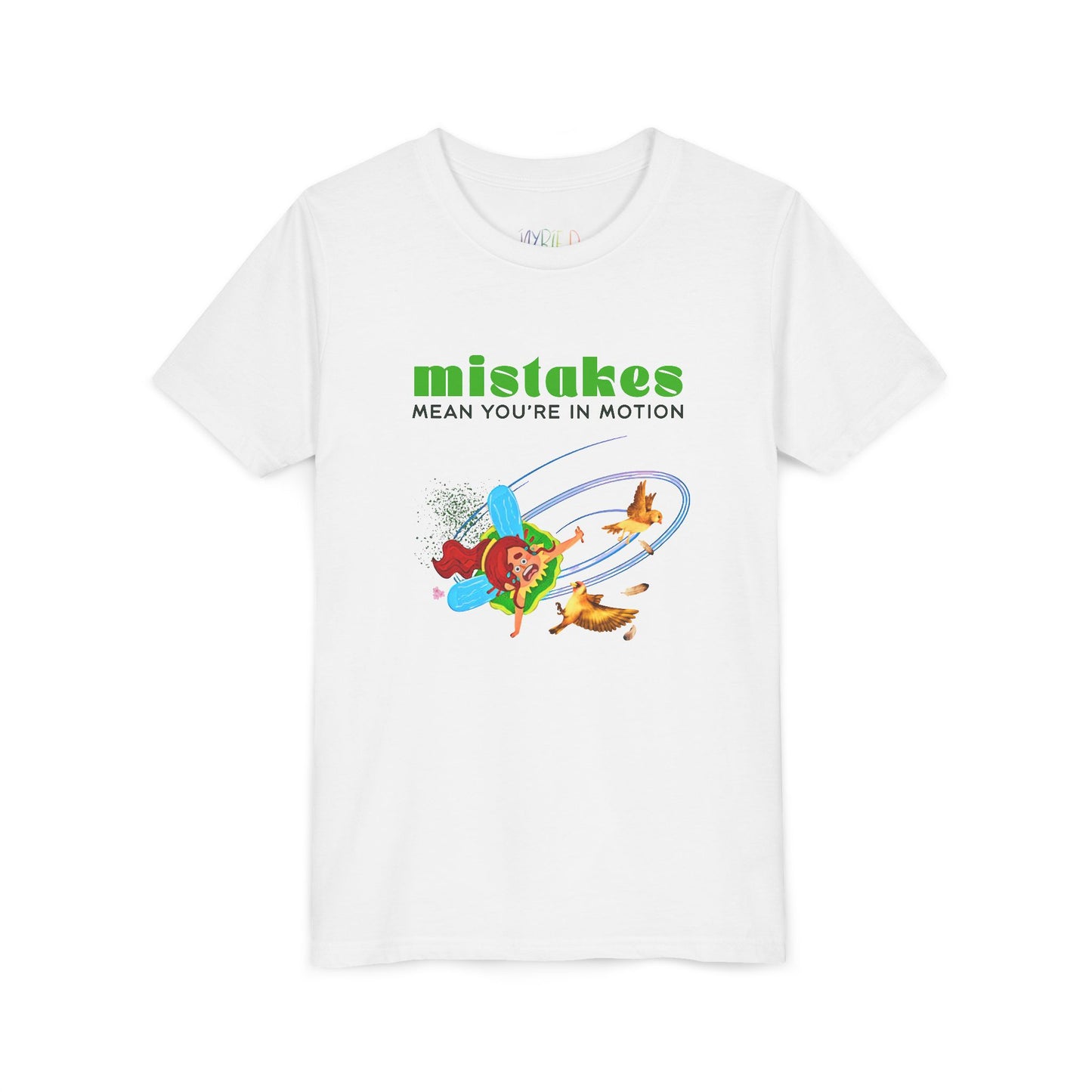 Youth MISTAKES Mean You're In Motion Tee – Growth Mindset Shirt for Curious Kids