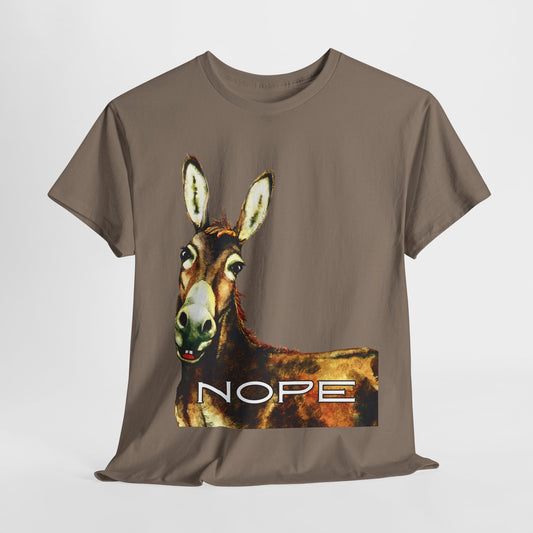 Teen/Adult Unisex NOPE Tee – Funny Animal Shirt for Mood Managers, Introverts & Professional Boundary-Setters