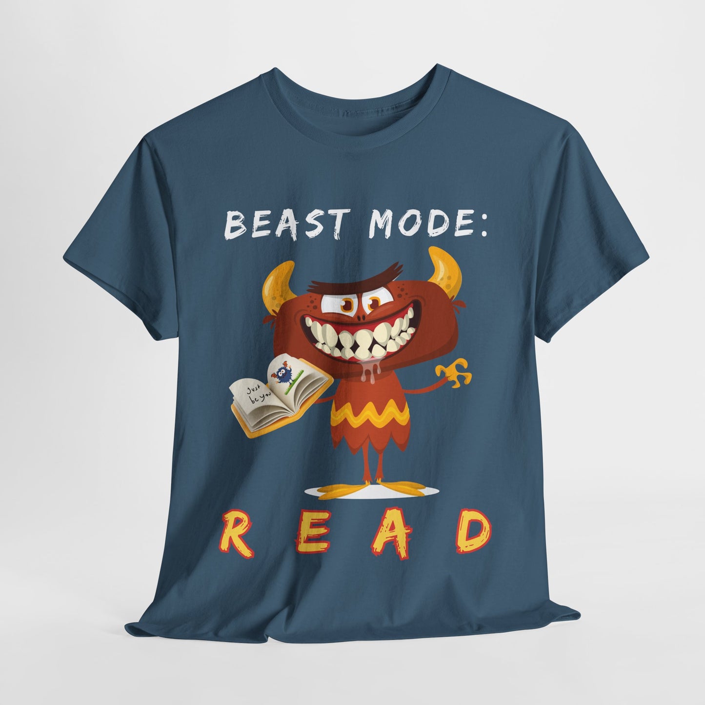 Teen/Adult Unisex “Beast Mode: READ” Tee – Fierce & Funny Reading Shirt for Book Warriors