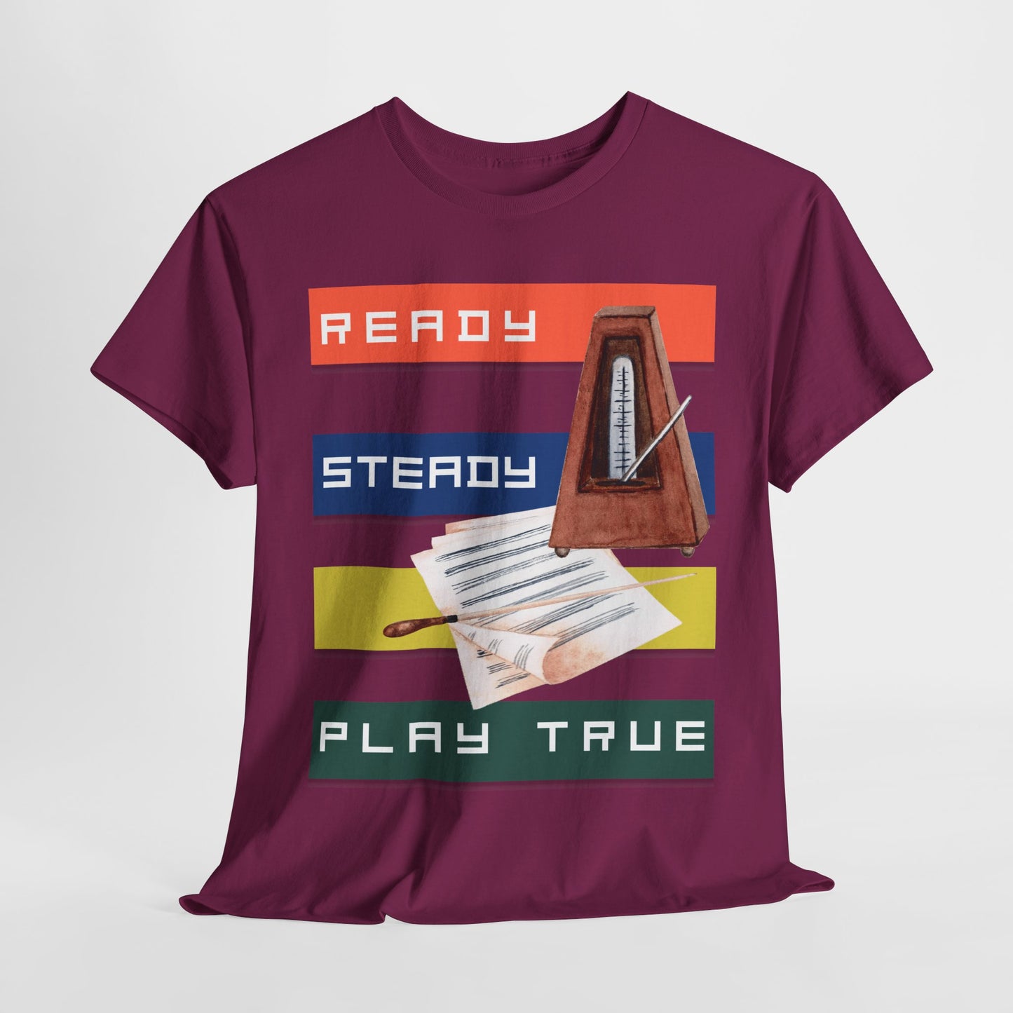 Teen/Adult Unisex Ready Steady Play True Tee – For Music Lovers & Storytellers in Sync