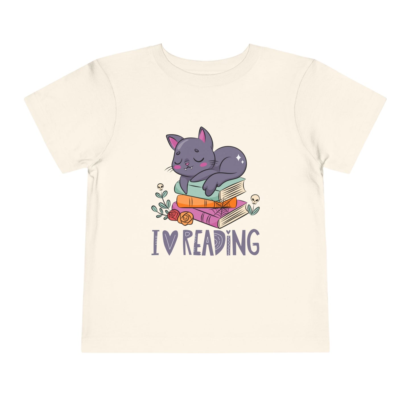 Toddler I Love Reading Cat Tee – Cute Bookworm Shirt for Little Readers