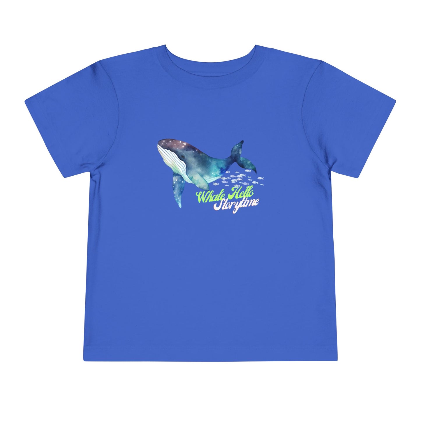Toddler Whale Hello Storytime Tee – Cosmic Whale Shirt for Readers & Dreamers