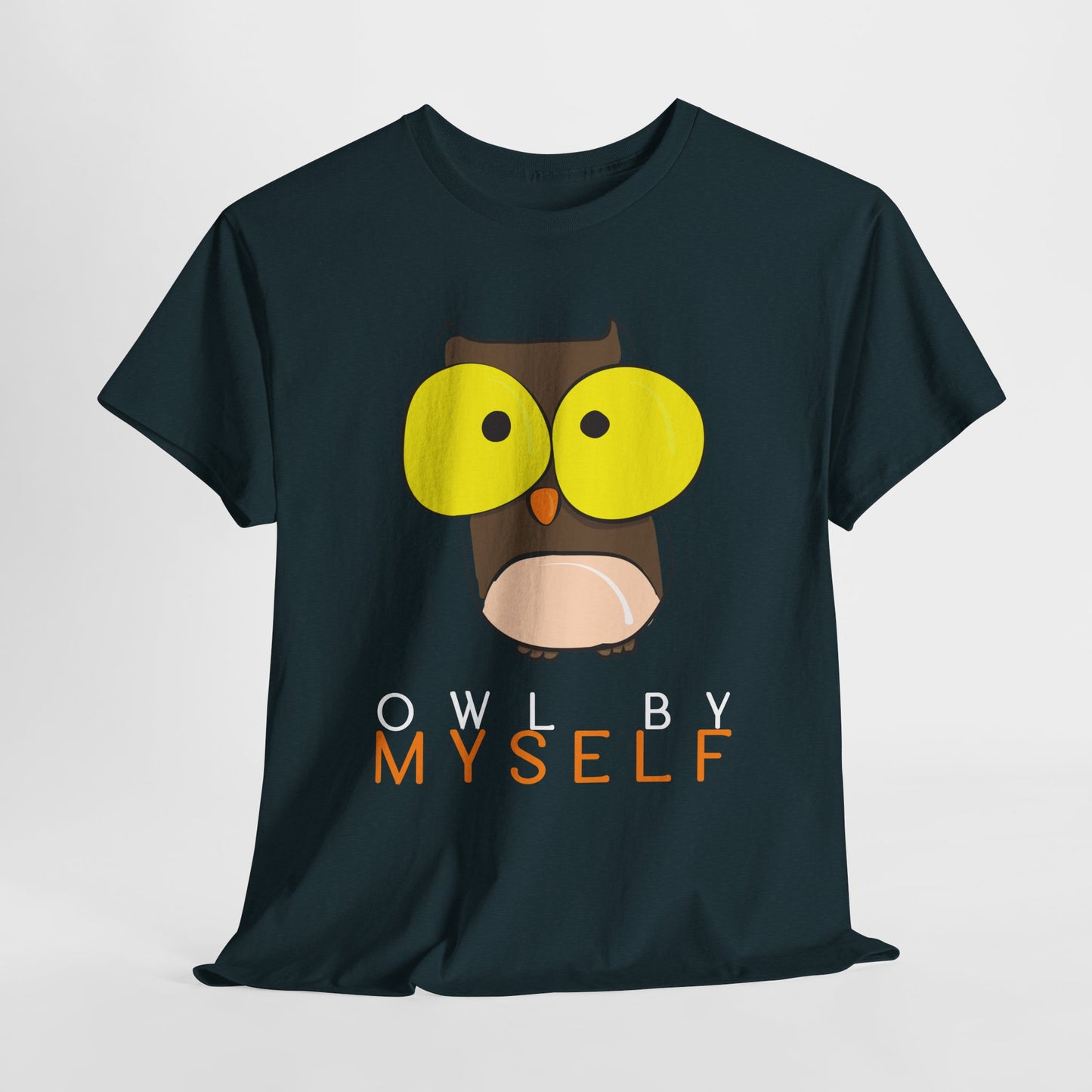Teen/Adult Unisex Owl By Myself Tee – For the Proudly Introverted or Just Plain Punny