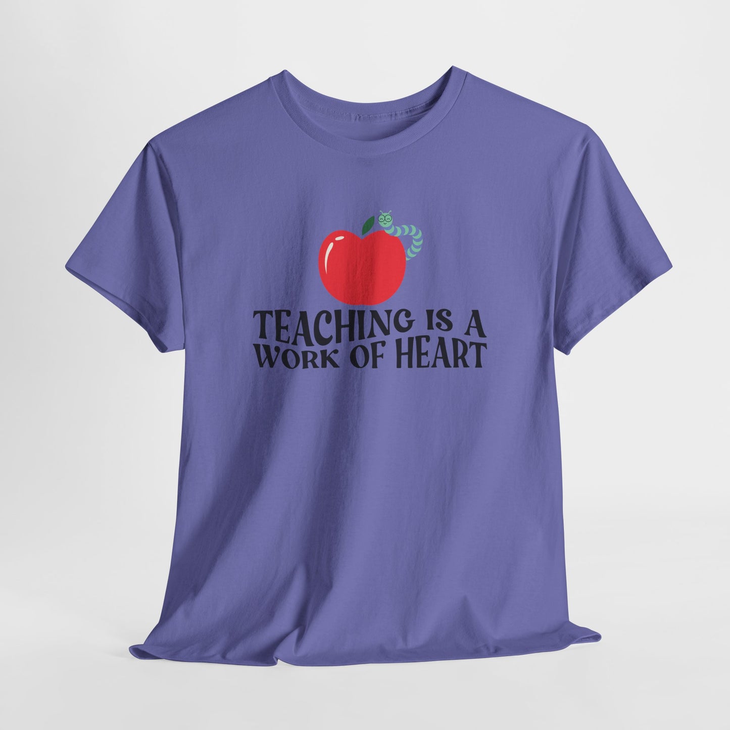 Teen/Adult Unisex Teaching Is a Work of Heart – Apple Tee for Teachers
