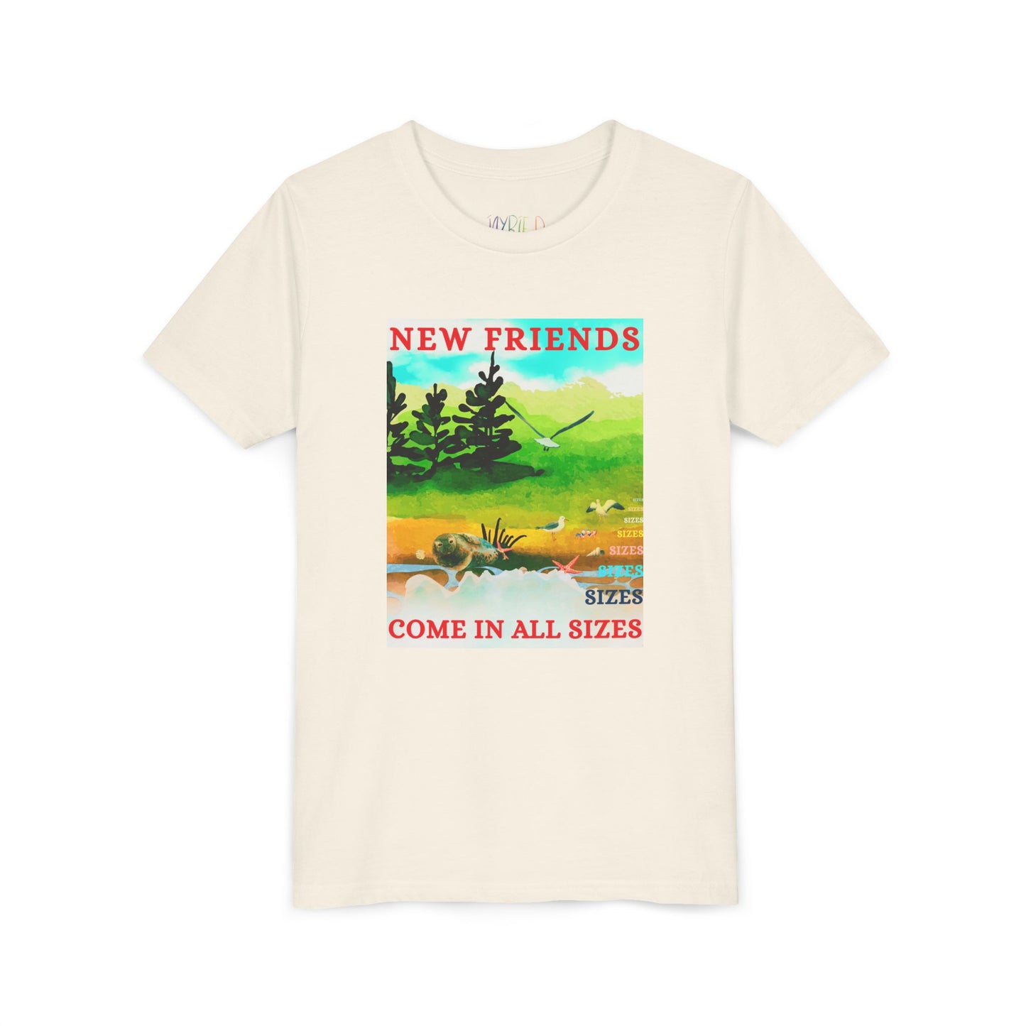 Youth New Friends Come in All Sizes Tee – Inclusive Adventure Shirt, Nature-Inspired Apparel for Curious Kids