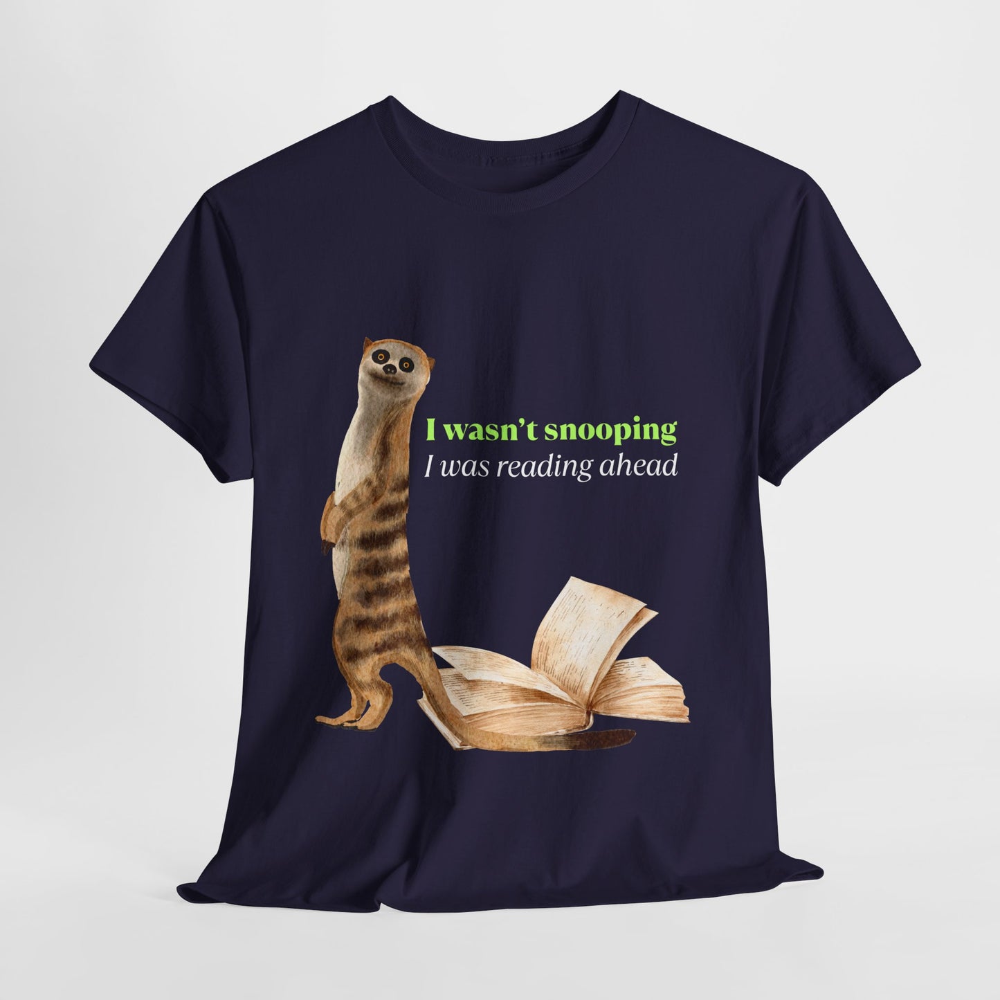 Teen/Adult Unisex Sneaky Reader Tee – For Curious Minds & Page Peekers