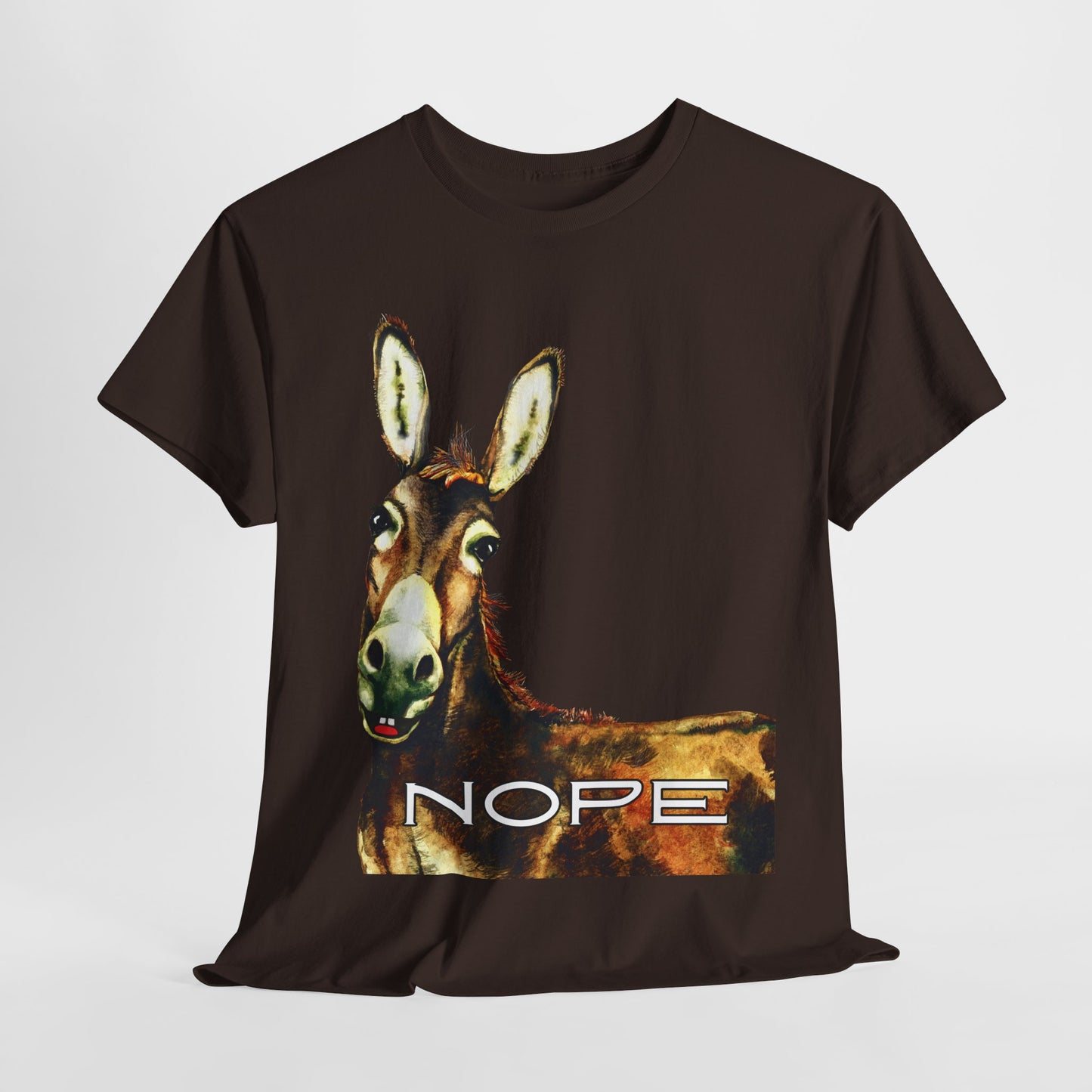 Teen/Adult Unisex NOPE Tee – Funny Animal Shirt for Mood Managers, Introverts & Professional Boundary-Setters