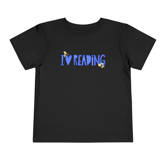 Toddler I Love Reading Tee – Bee-Inspired Book Shirt for Little Learners