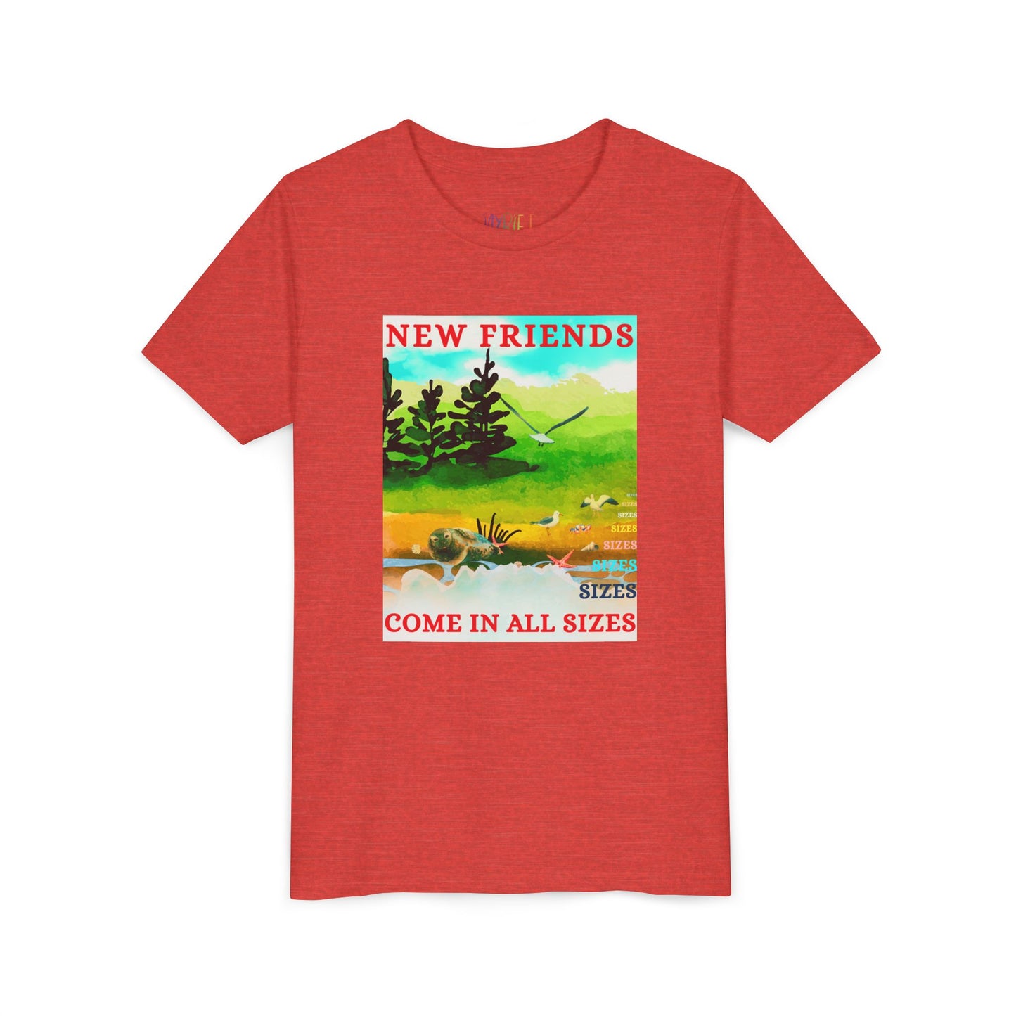 Youth New Friends Come in All Sizes Tee – Inclusive Adventure Shirt, Nature-Inspired Apparel for Curious Kids