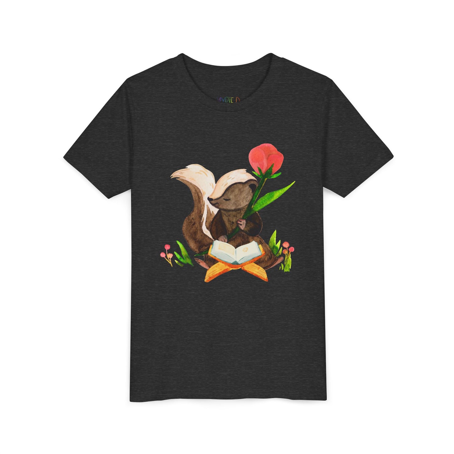 Youth Stop and Read the Stories Tee – Sweet Skunk Shirt for Gentle Bookworms