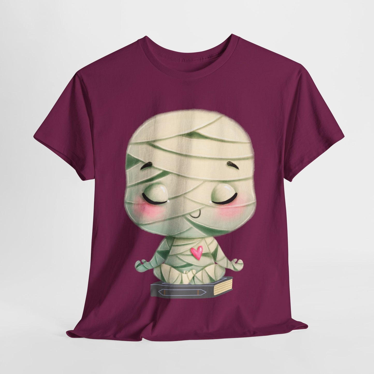 Teen/Adult Unisex Cute Mummy Reading Tee – Spooky Sweet Halloween Book Lover Shirt