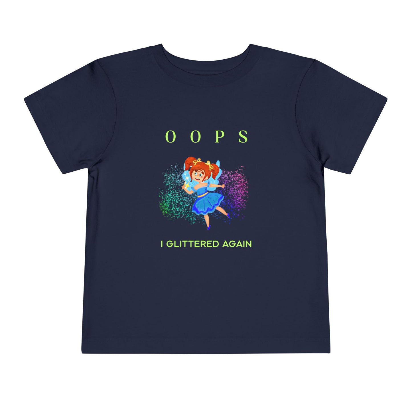 Toddler Oops I Glittered Again Tee – Mei-Mei Sparkle Shirt for Playful Little Stars