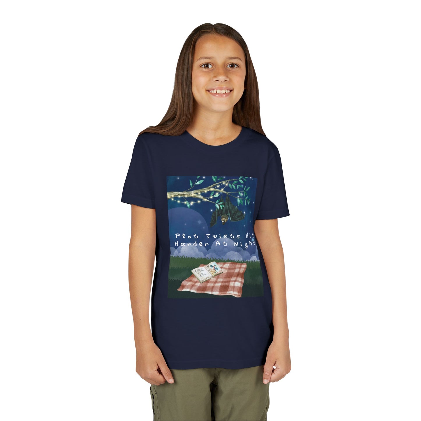 Youth Plot Twists Hit Harder at Night Spooky Bat T-Shirt