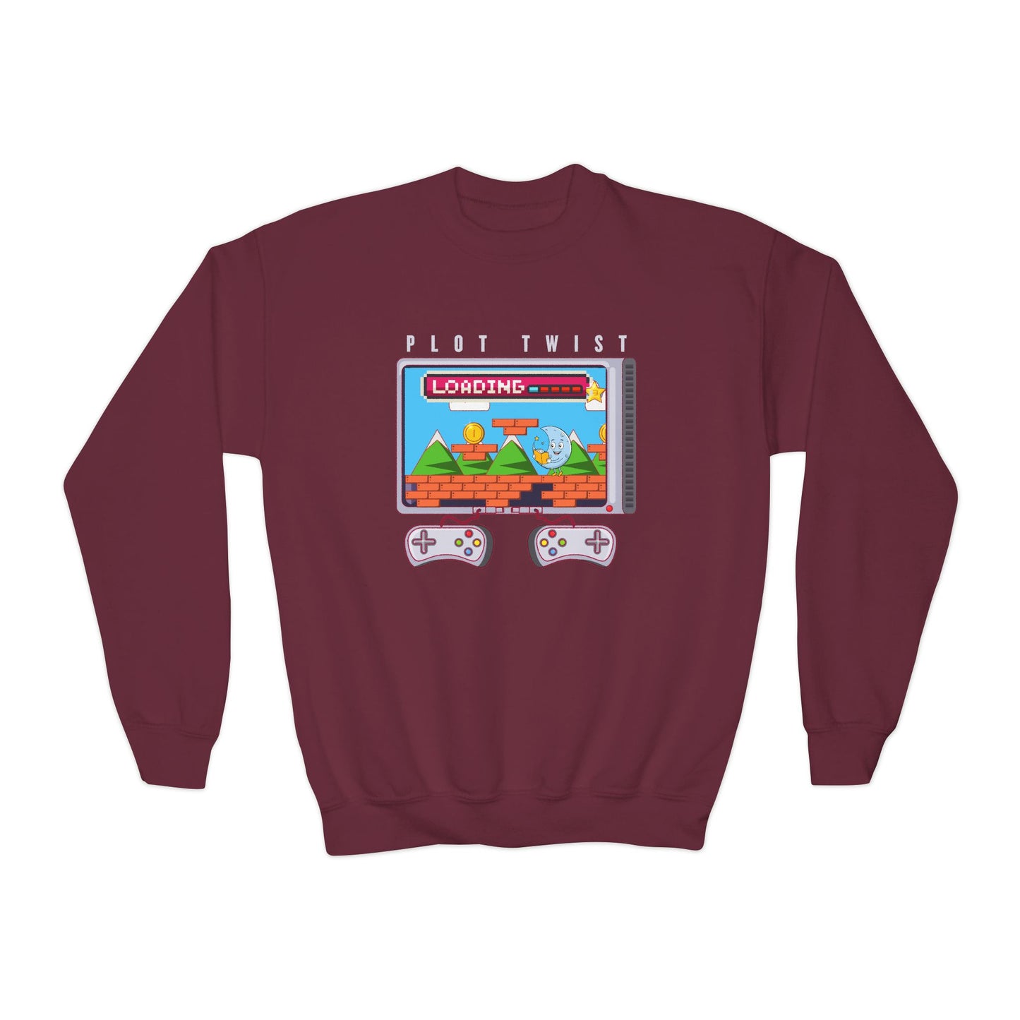 Youth Plot Twist Loading Sweatshirt – Game, Read, Repeat!