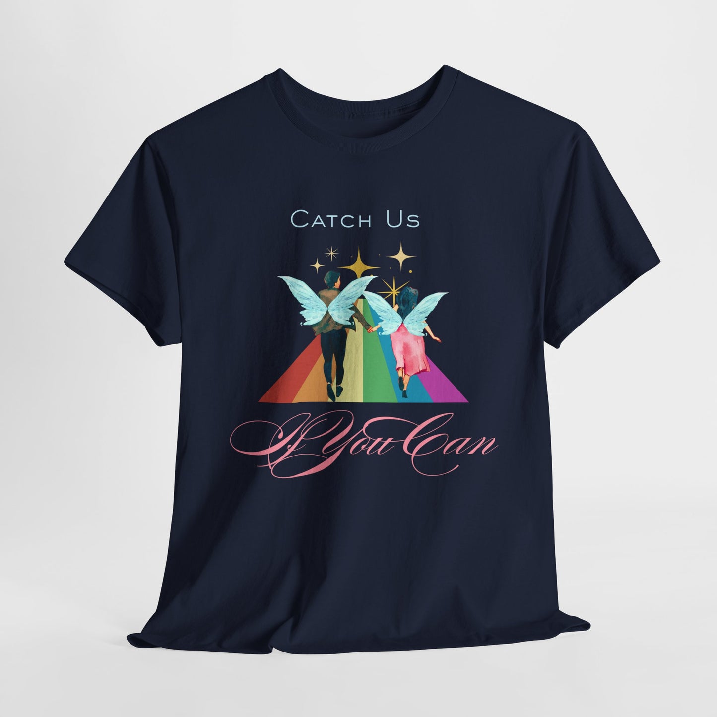 Teen/Adult Unisex Catch Us If You Can Tee – Playful Couples Shirt, Wedding Weekend or Everyday Adventure Apparel