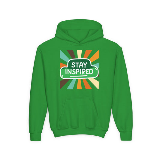 Youth Stay Inspired Hoodie – Bright Vibes for Big Dreamers
