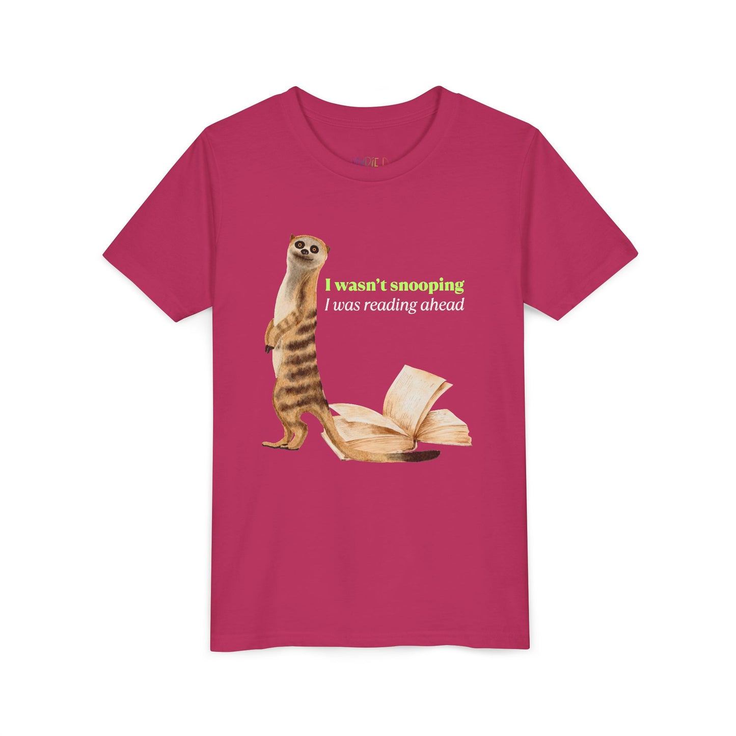 Youth I Wasn’t Snooping – I Was Reading Ahead Tee – Meerkat Shirt for Curious Young Readers