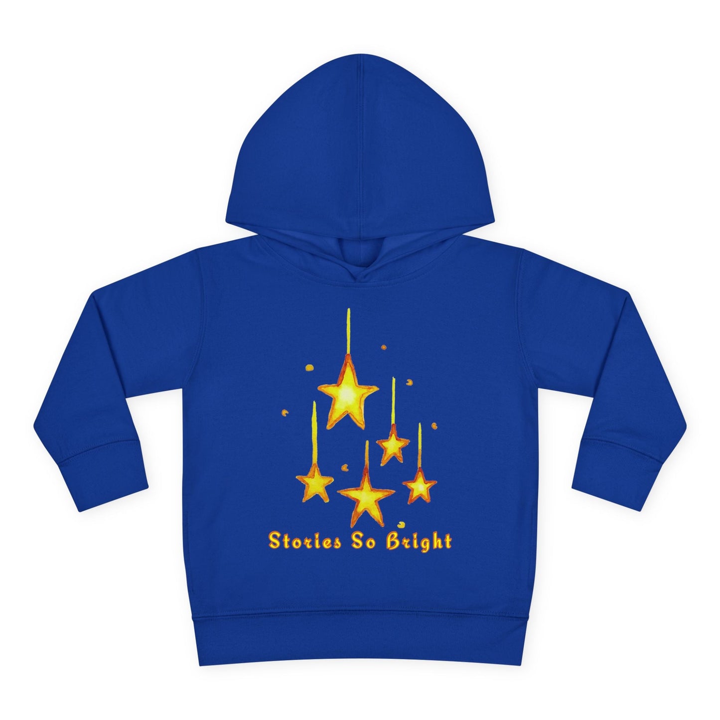 Toddler Stories So Bright Hoodie â€“ Hanging Star Glow Design Printify