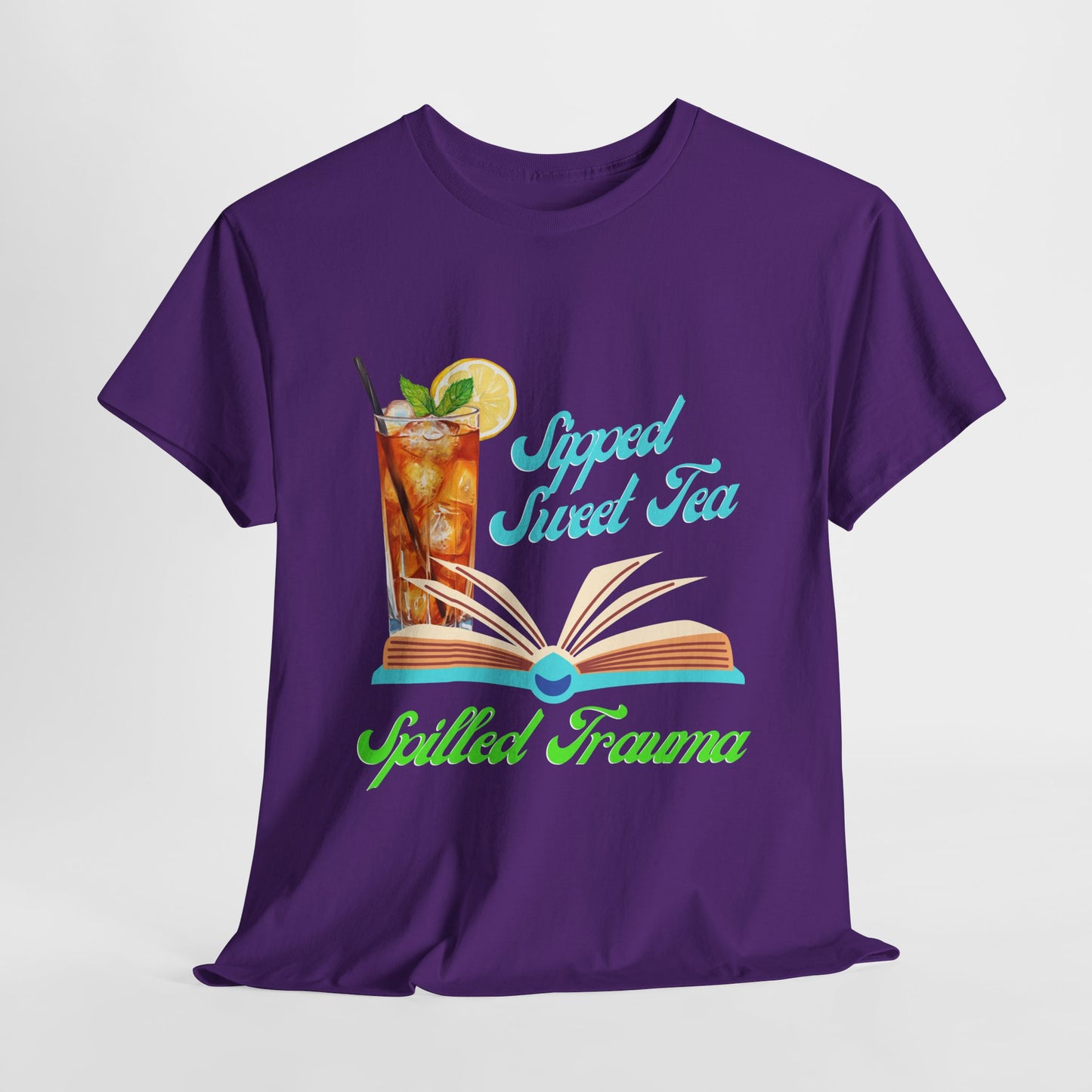 Teen/Adult Unisex Sipped Sweet Tea Spilled Trauma Tee – Southern Gothic Reader Style
