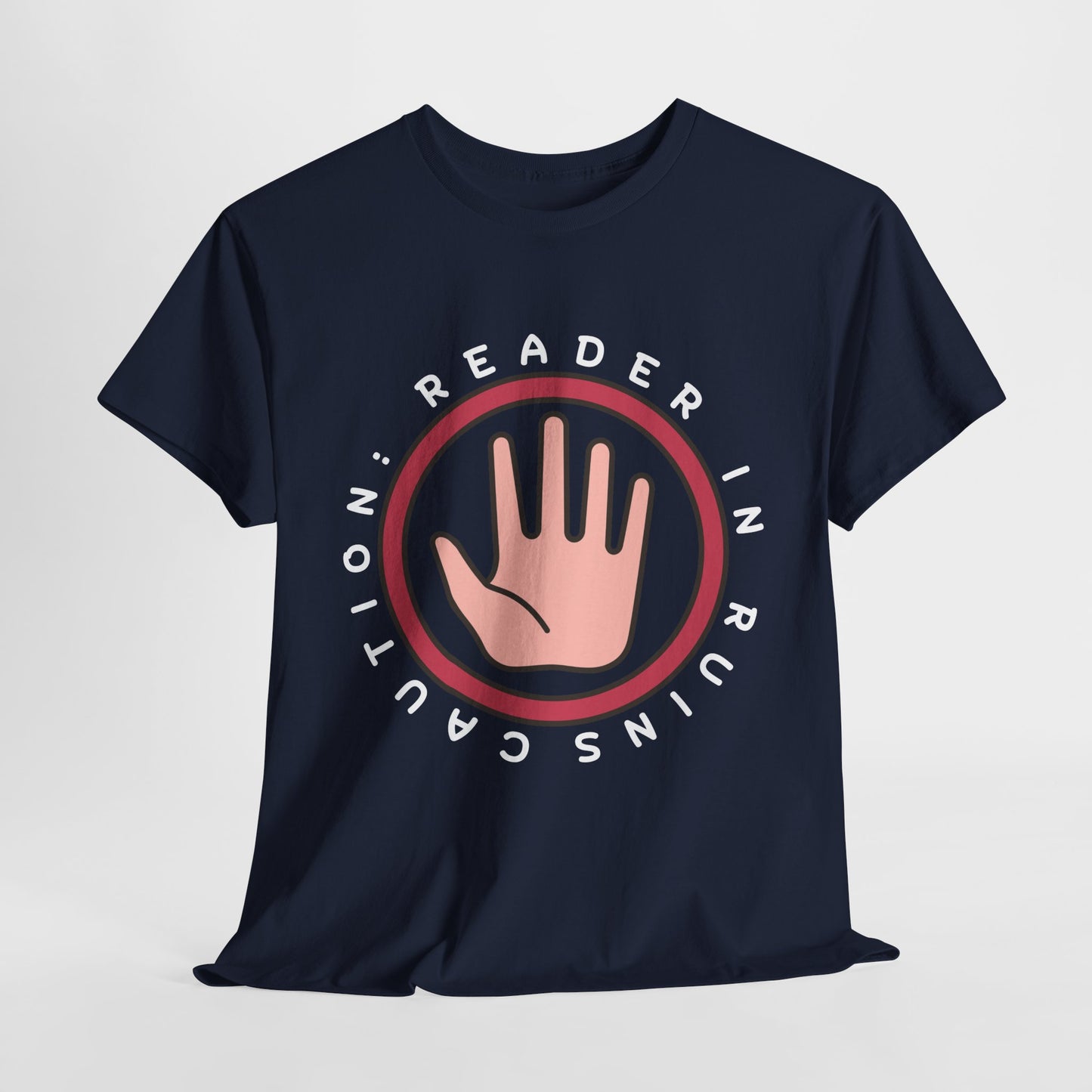 Teen/Adult Unisex Tee – Caution: Reader in Ruins