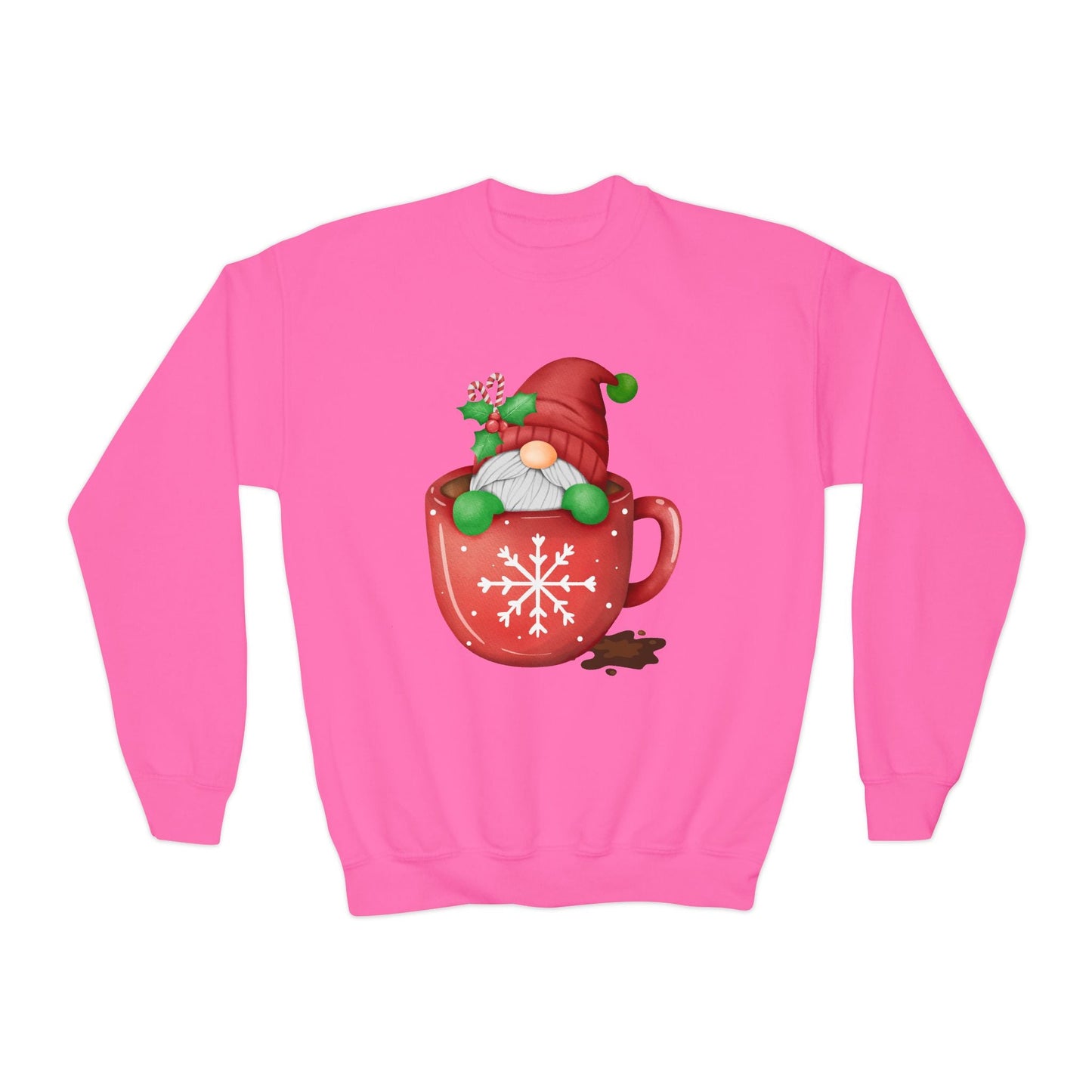 Youth Gnome Cocoa Sweatshirt â€“ Holiday Mug Design Printify