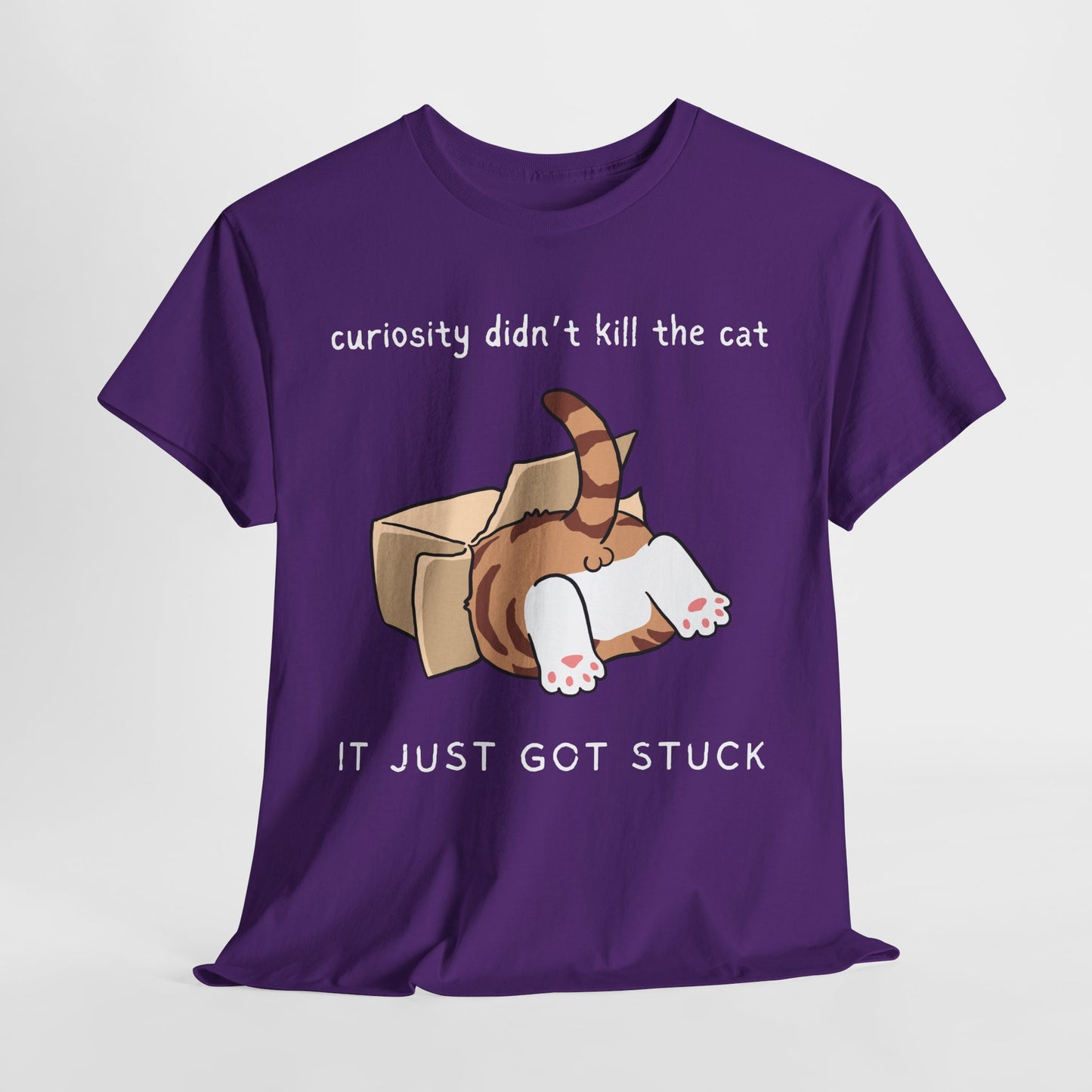 Teen/Adult Unisex Curiosity Cat Tee – Funny Gift for Bookish Cat Lovers