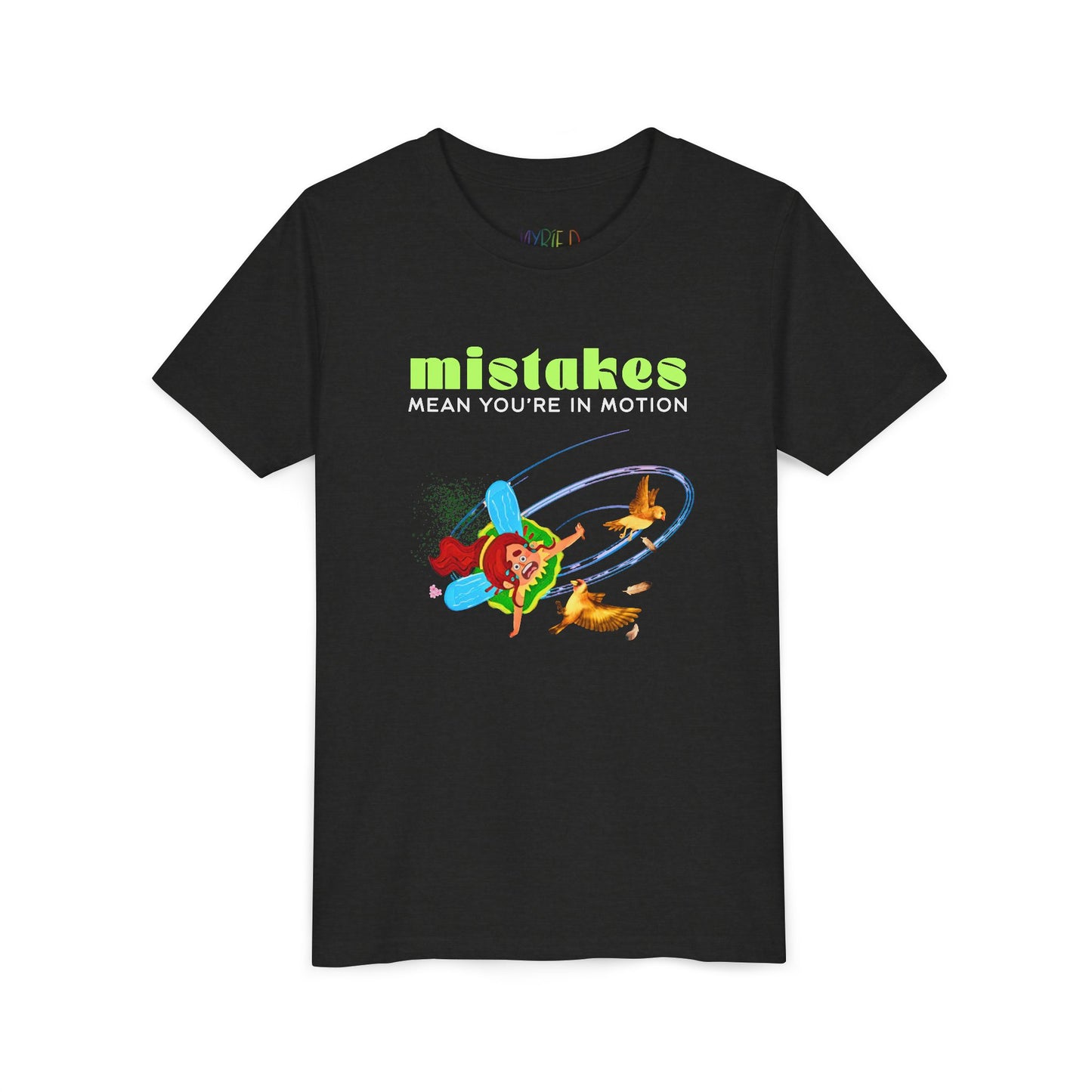 Youth MISTAKES Mean You're In Motion Tee – Growth Mindset Shirt for Curious Kids