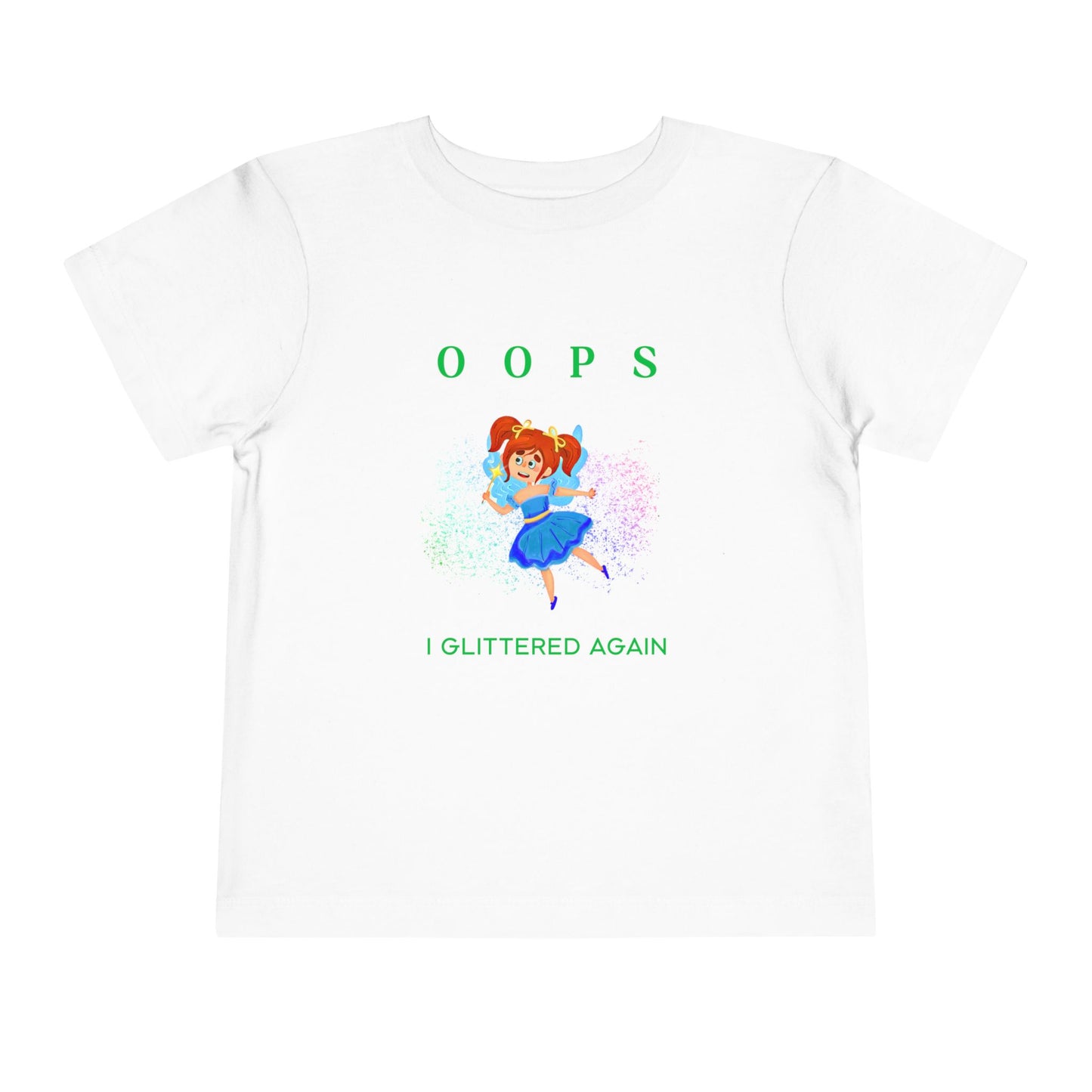 Toddler Oops I Glittered Again Tee – Mei-Mei Sparkle Shirt for Playful Little Stars