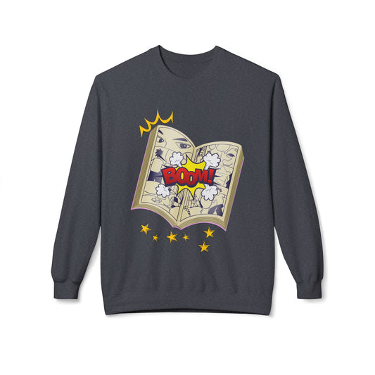 Teen/Adult Unisex Comic Book BOOM! Sweatshirt – Pop Art Style for Readers and Dreamers