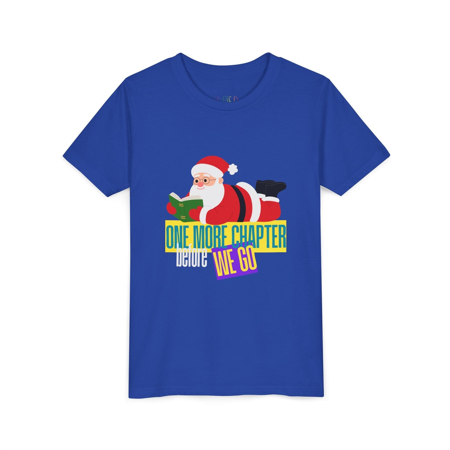 Youth One More Chapter T-Shirt â€“ Reading Santa Design Printify