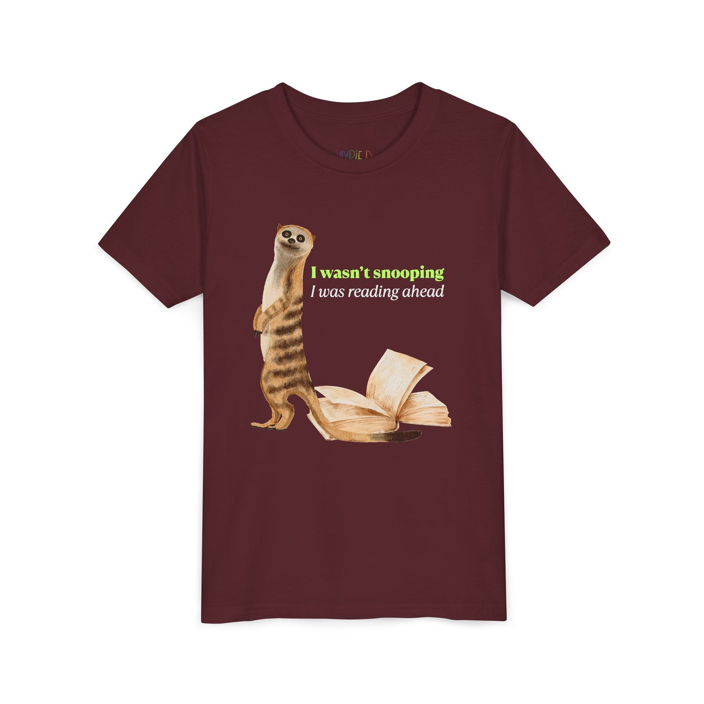 Youth I Wasn’t Snooping – I Was Reading Ahead Tee – Meerkat Shirt for Curious Young Readers