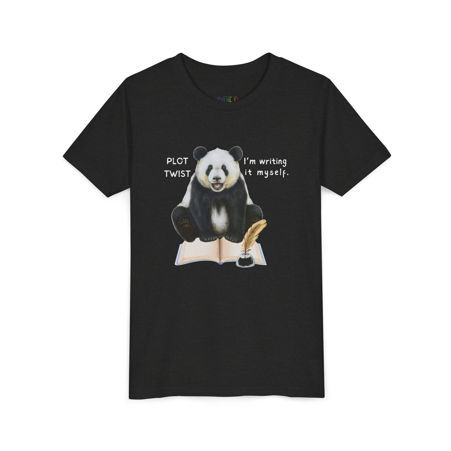 Youth Plot Twist – I’m Writing It Myself Tee – Panda Shirt for Bold Young Creators