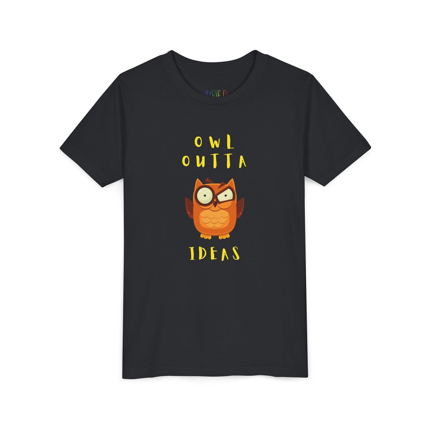 Youth  Owl Outta Ideas T-Shirt – Funny Gift for Creative Kids & Readers
