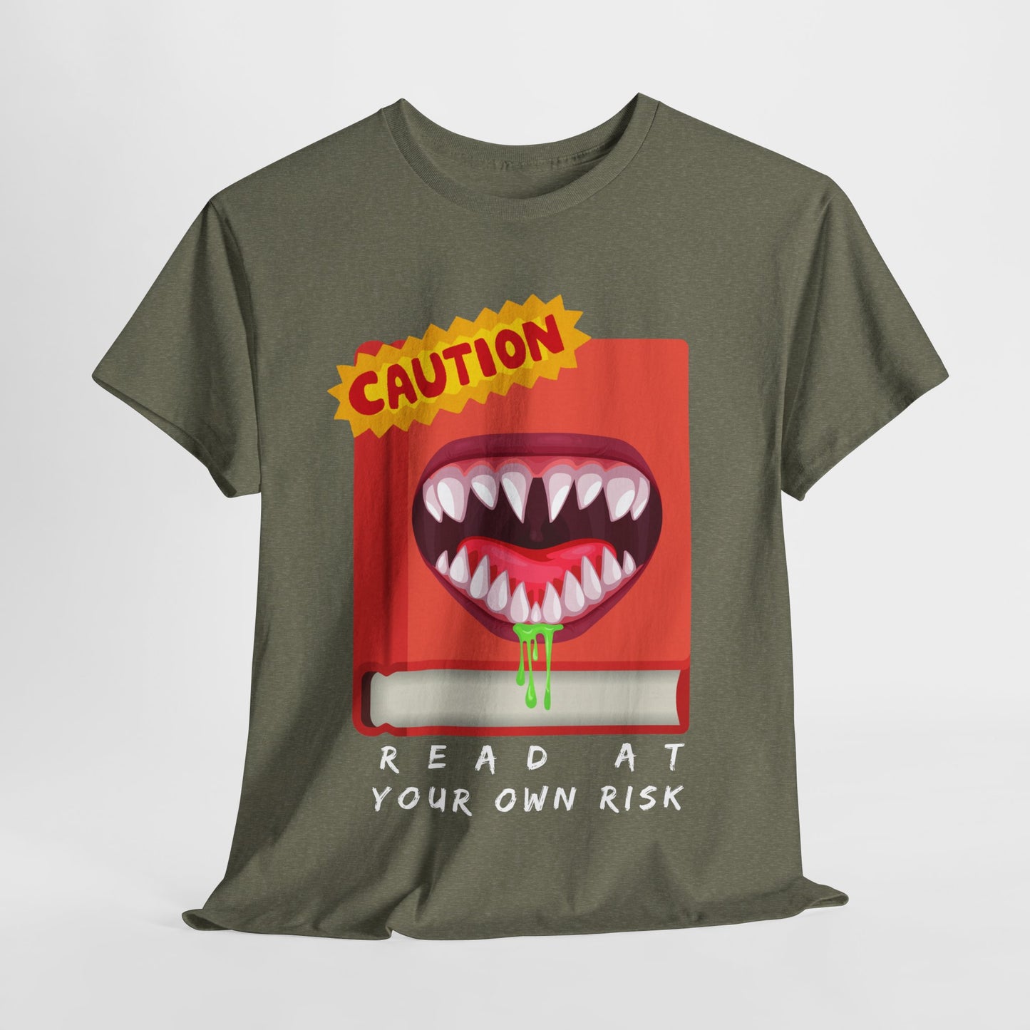 Teen/Adult Unisex Read at Your Own Risk Tee – A Warning for Thrill-Seeking Readers