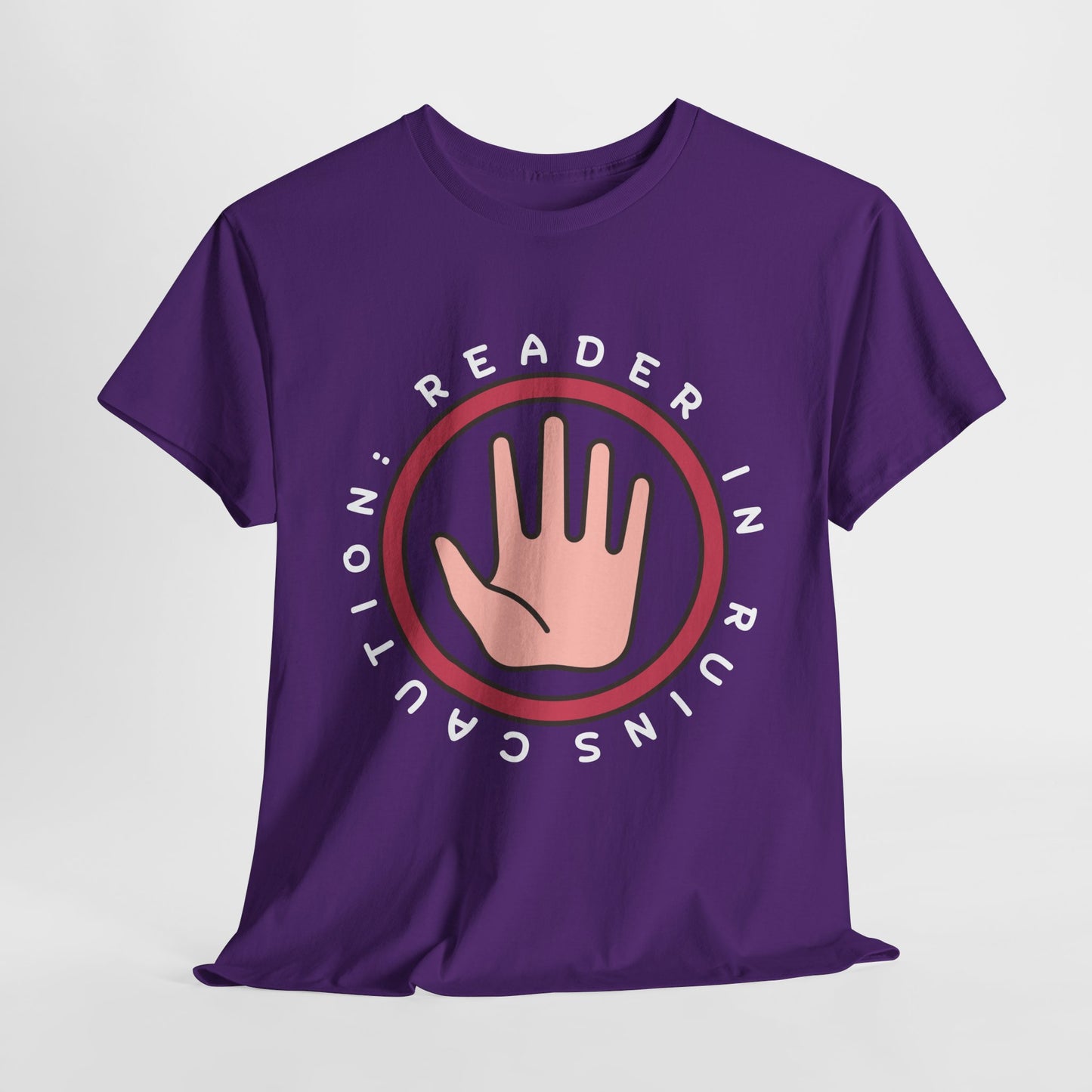 Teen/Adult Unisex Tee – Caution: Reader in Ruins