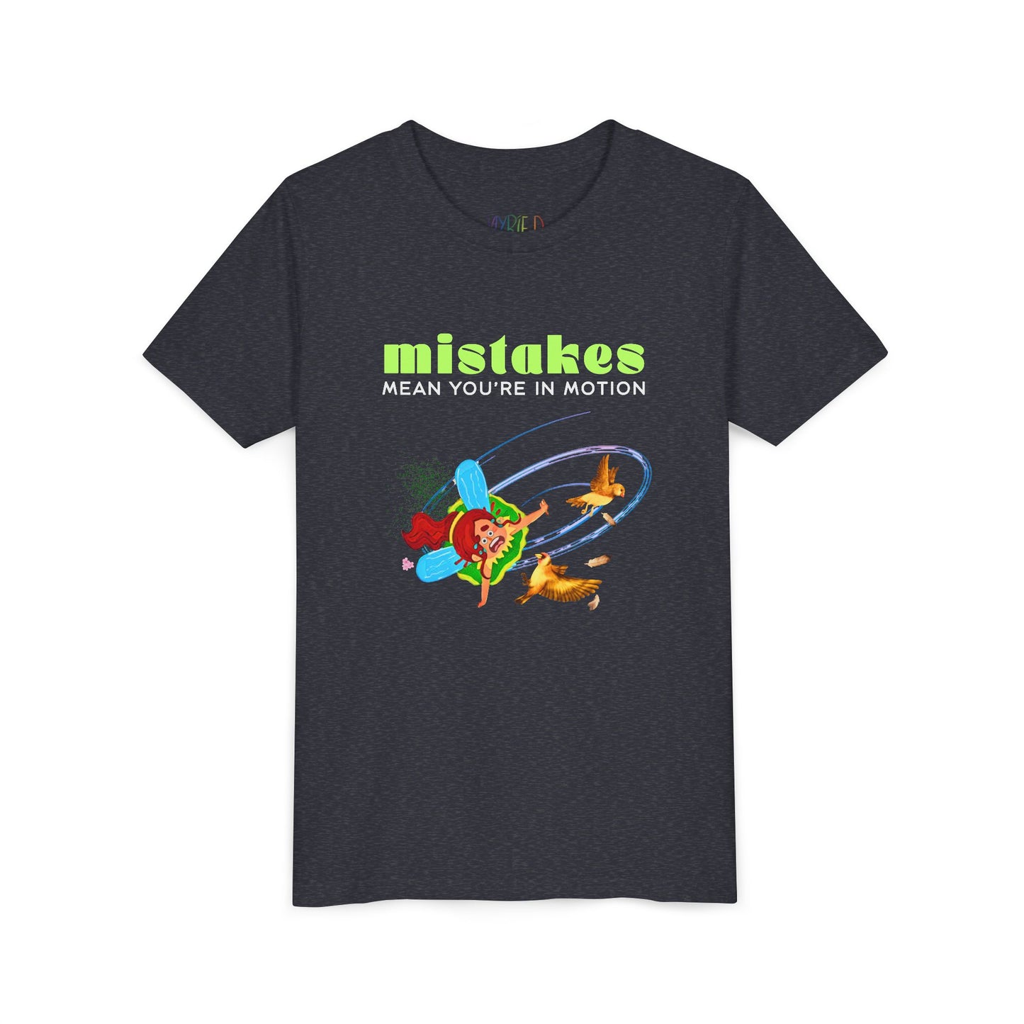 Youth MISTAKES Mean You're In Motion Tee – Growth Mindset Shirt for Curious Kids