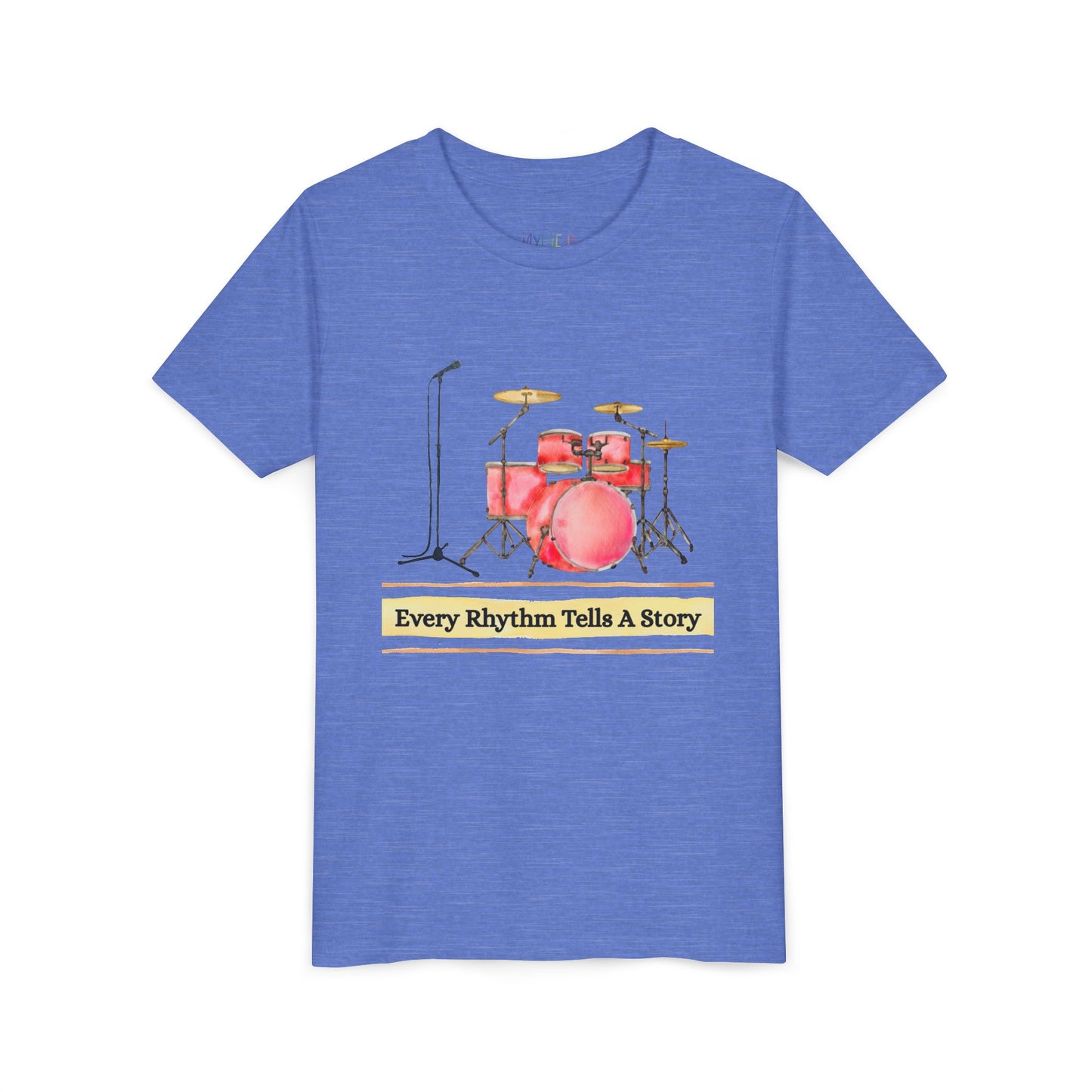 Youth Every Rhythm Tells a Story Tee – Drum Kit Shirt for Kids Who March to Their Own Beat