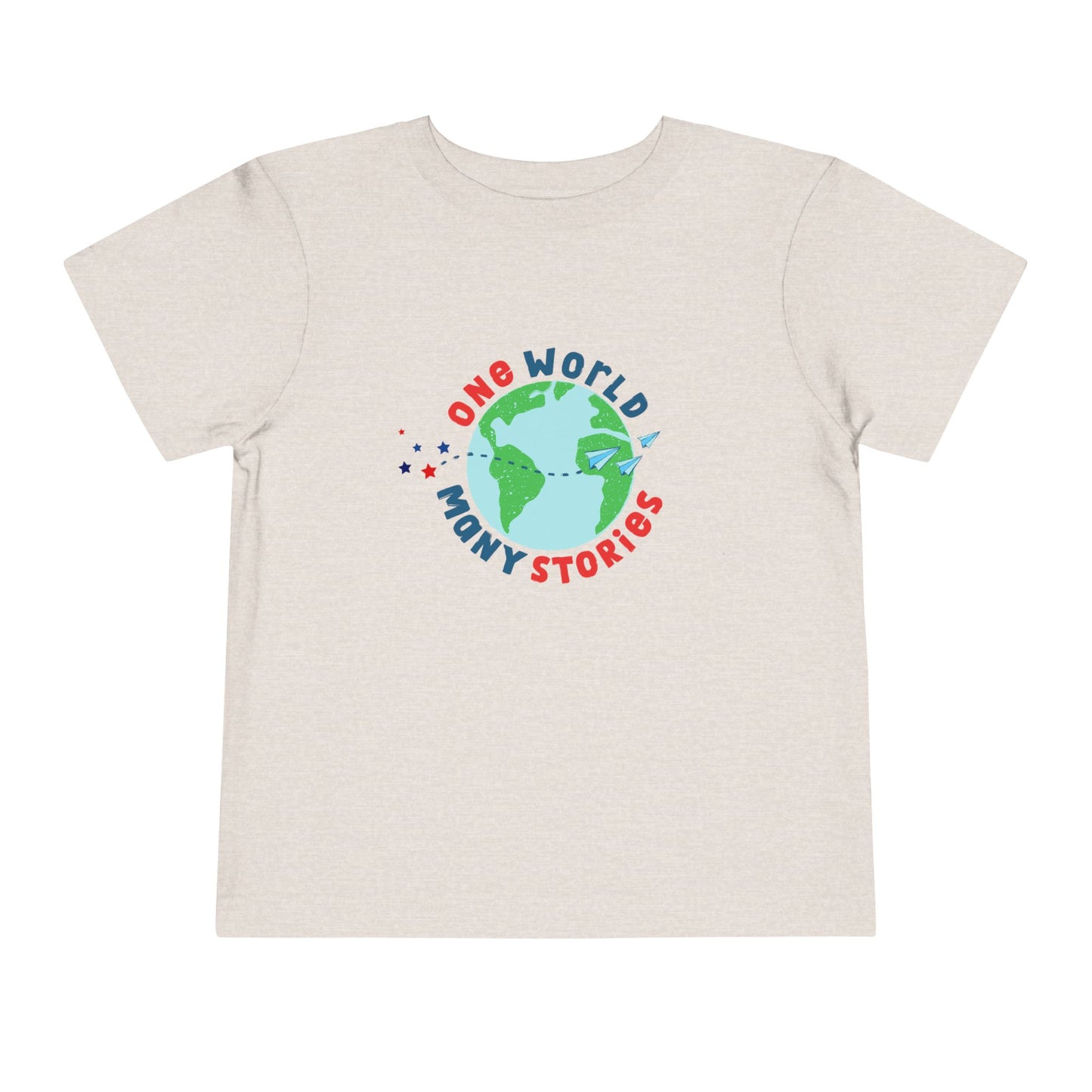 Toddler One World Many Stories Tee – Global Reading & Diversity Shirt