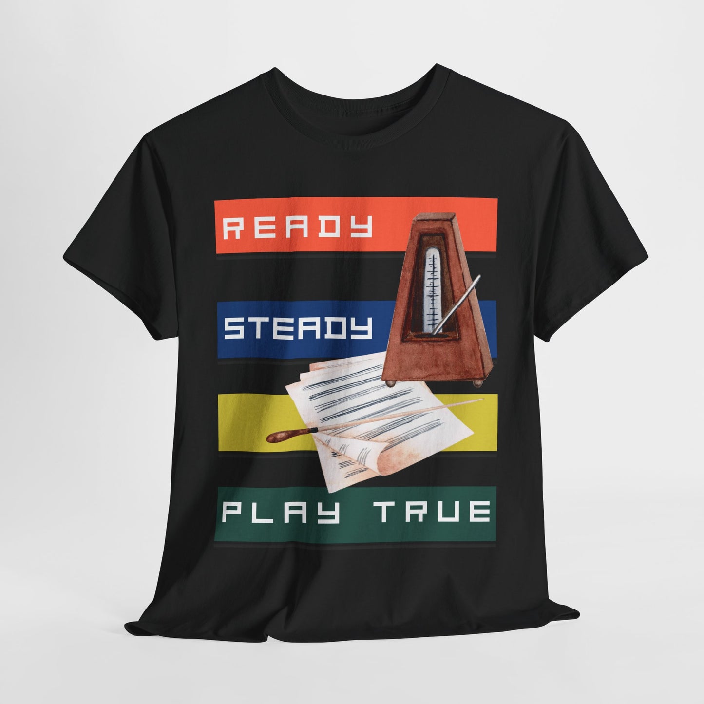 Teen/Adult Unisex Ready Steady Play True Tee – For Music Lovers & Storytellers in Sync