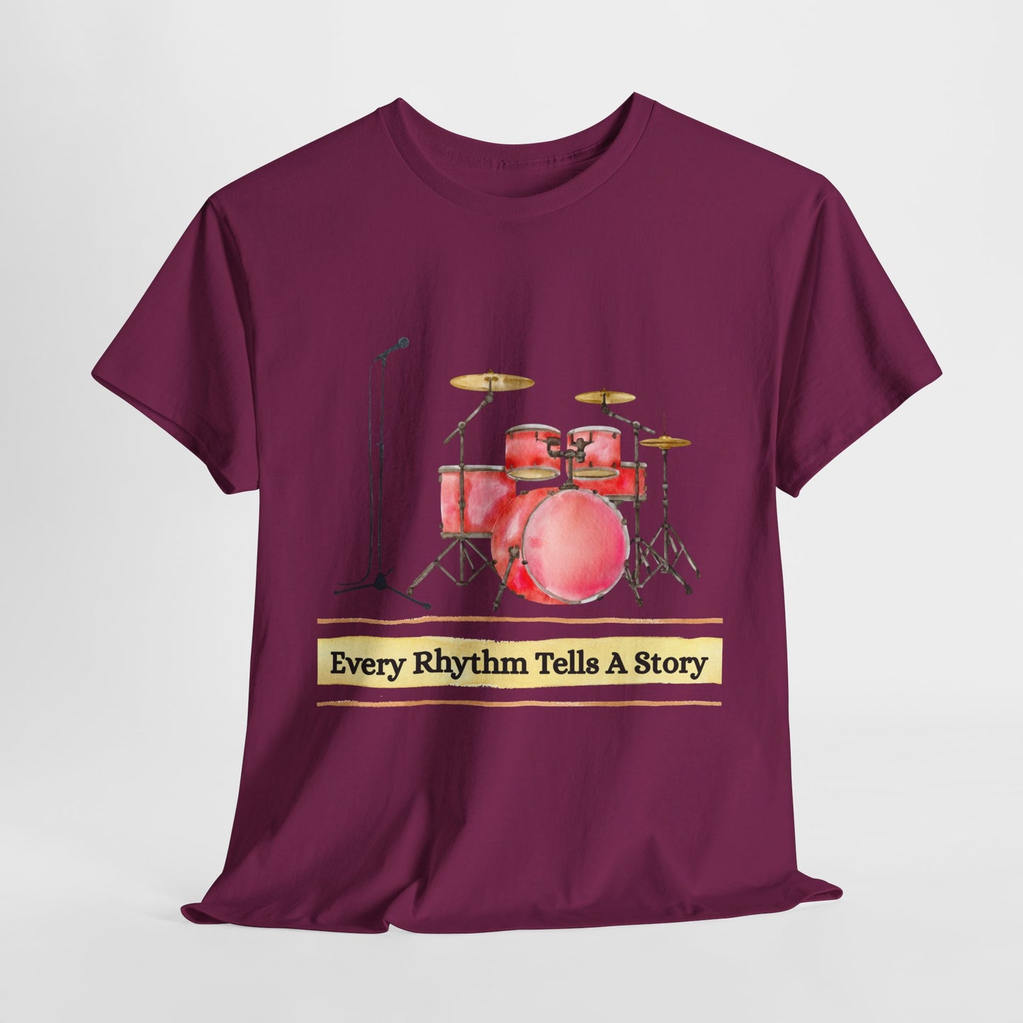 Teen/Adult Unisex Every Rhythm Tells a Story Tee – For Readers, Writers & Rockers Alike