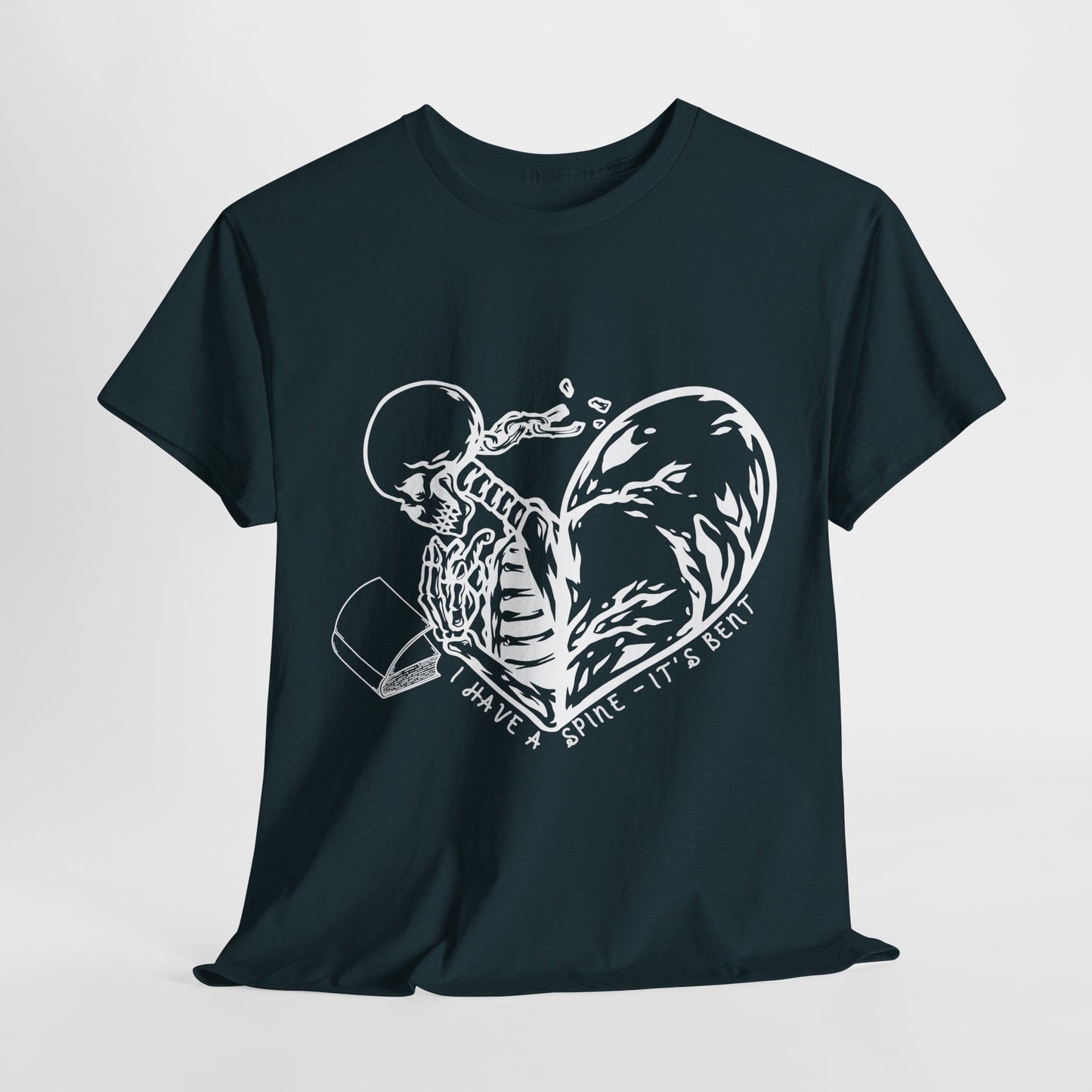 Teen/Adult Unisex Skeleton Heart T-Shirt – “I Have a Bone to Pick” Gothic Graphic Tee